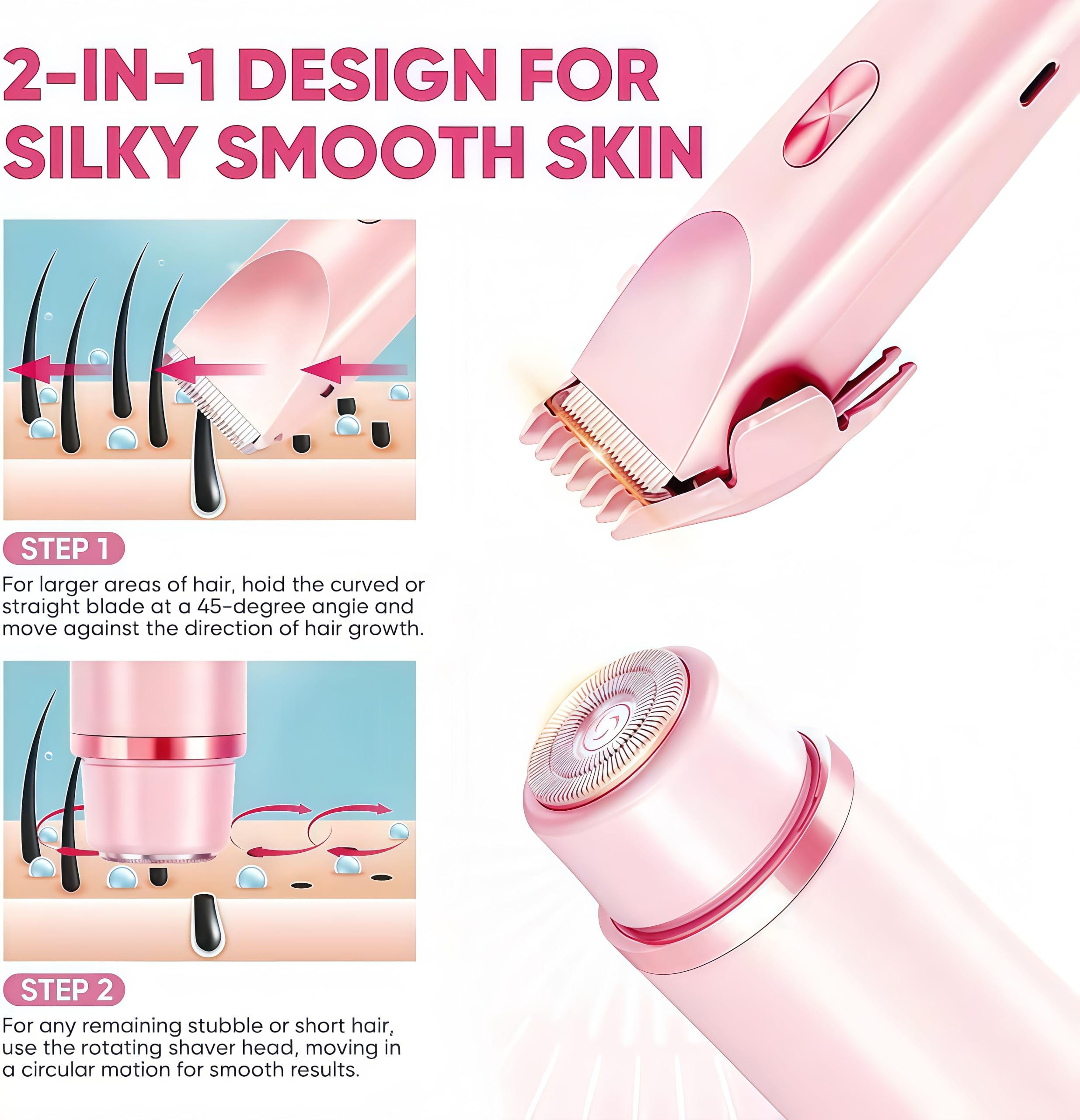 Sianova Bloomshave Damen Körperrasierer– Elektrisch Tragbarer & Kompakter Trimmer für sanfte Rasur im Intimbereich, ideal für empfindliche Haut, perfekt für unterwegs.