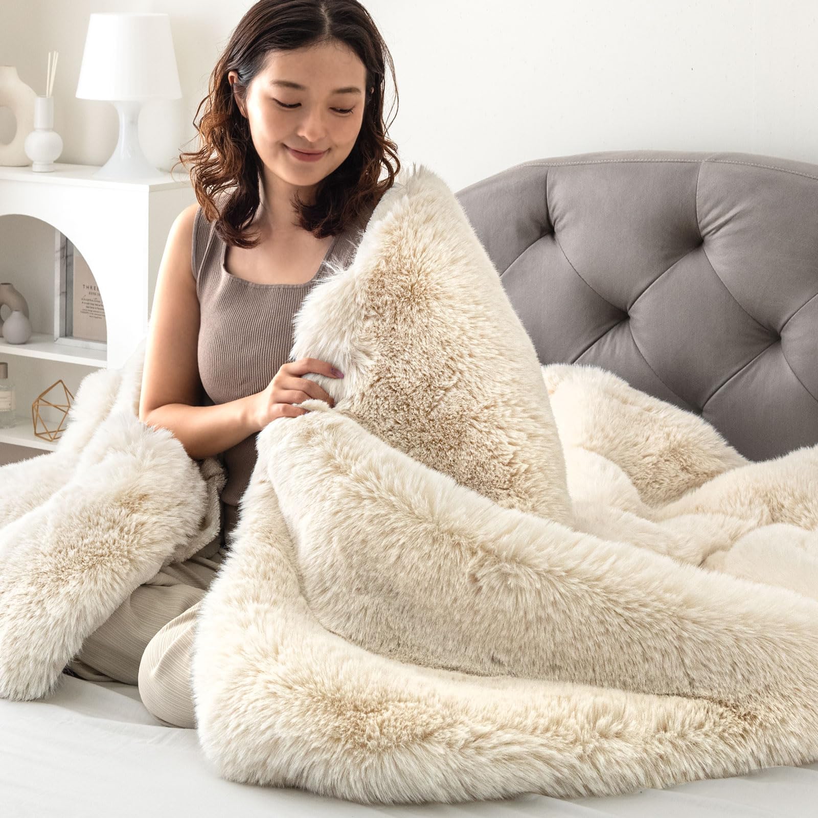 Amazon｜タンスのゲン 毛布 セミダブル 160×200cm【とろふわリッチな