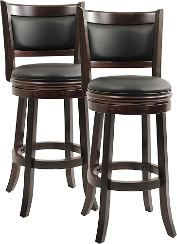 Miniatura 73 de Boraam Augusta - Silla alta giratoria de altura Negro -,Negro/Cappuccino,Negro/Cerezo,Marrón/Capuchino,Capuccino,Cereza,Cepillo de alambre