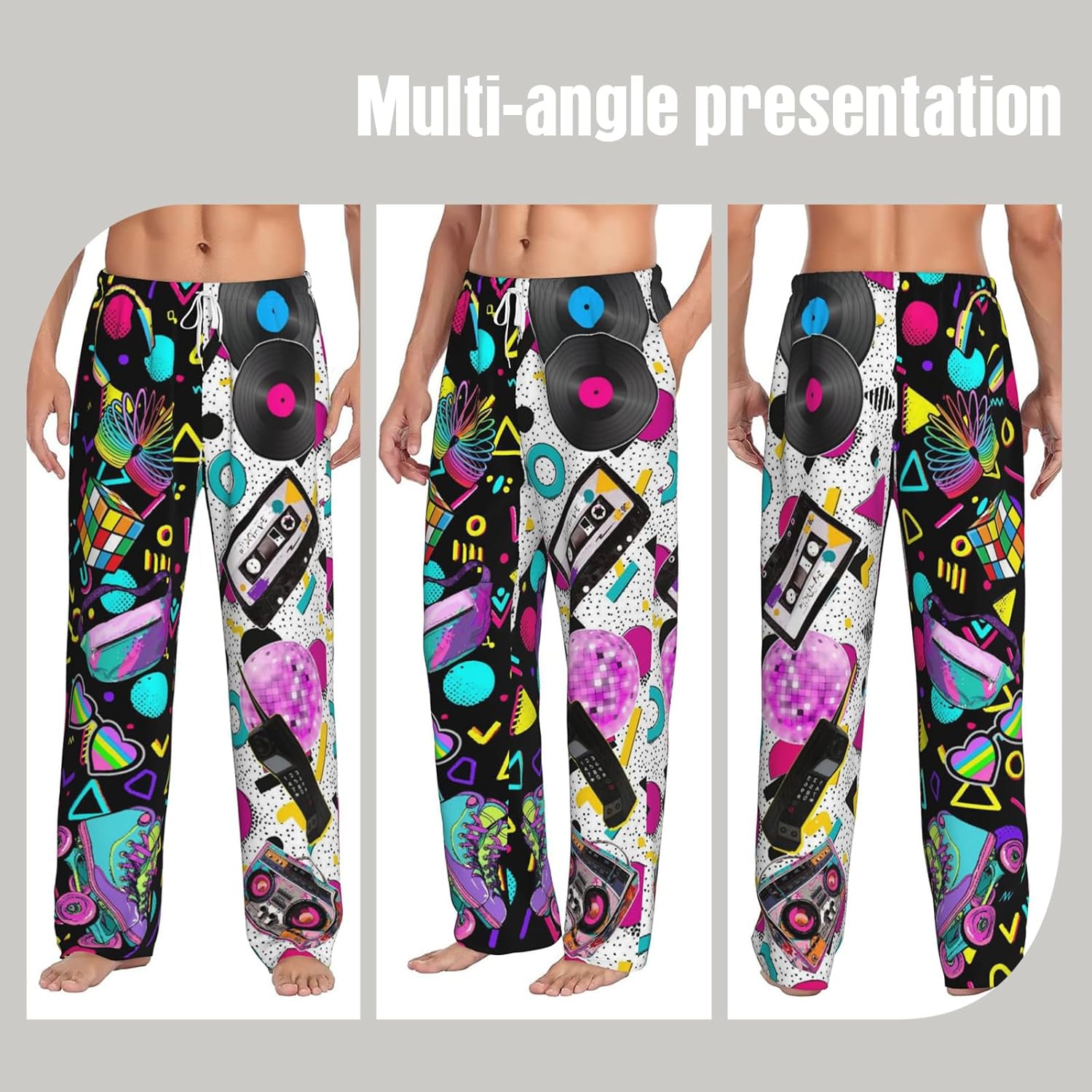 ソフトメンズパジャマパンツ ポケット付き 通気性 スリープラウンジパンツ リラクゼーションのための軽量寝間着