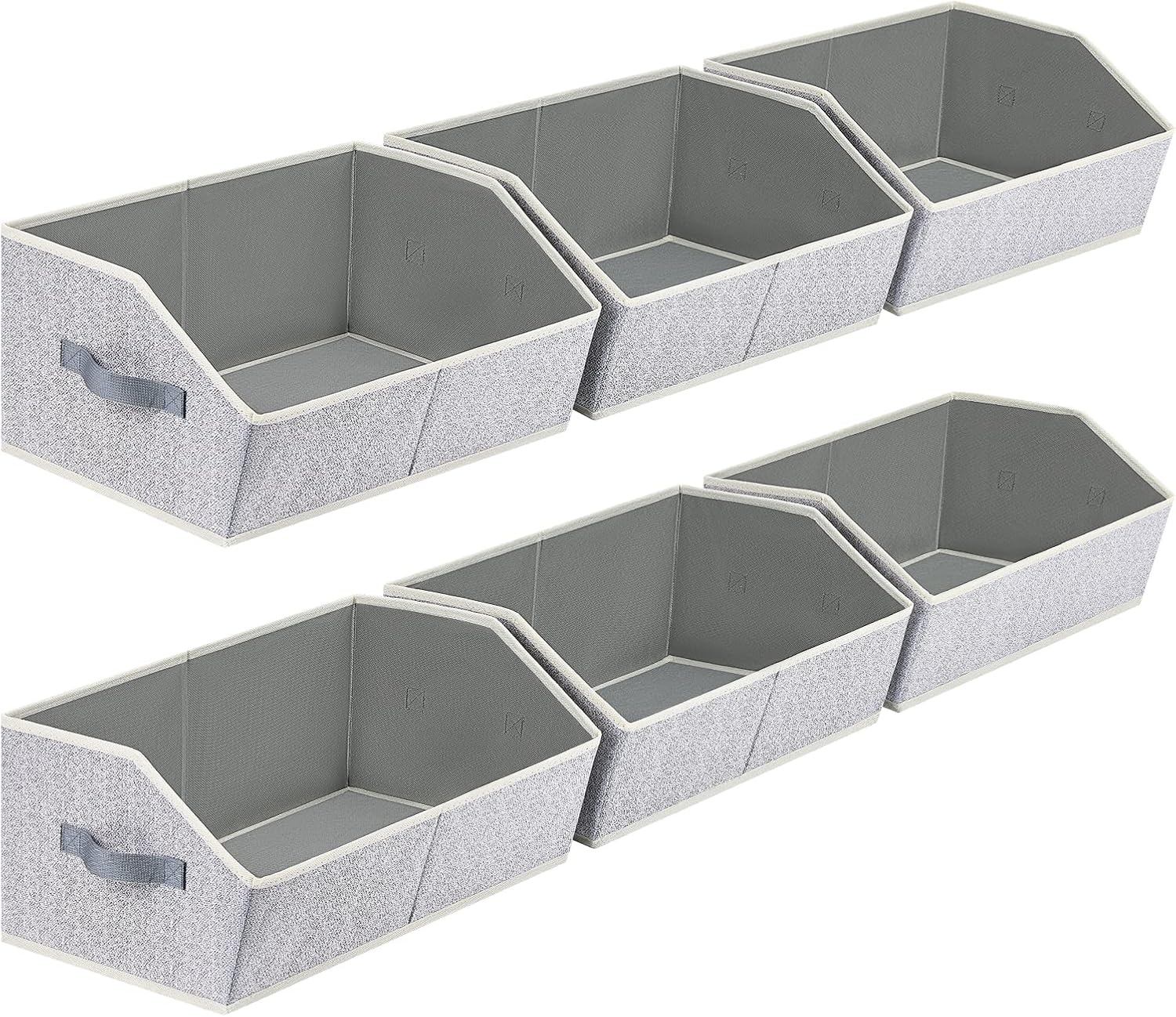 Homsorout Closet Organizer Bins 6-Pack Fabric Trapezoid