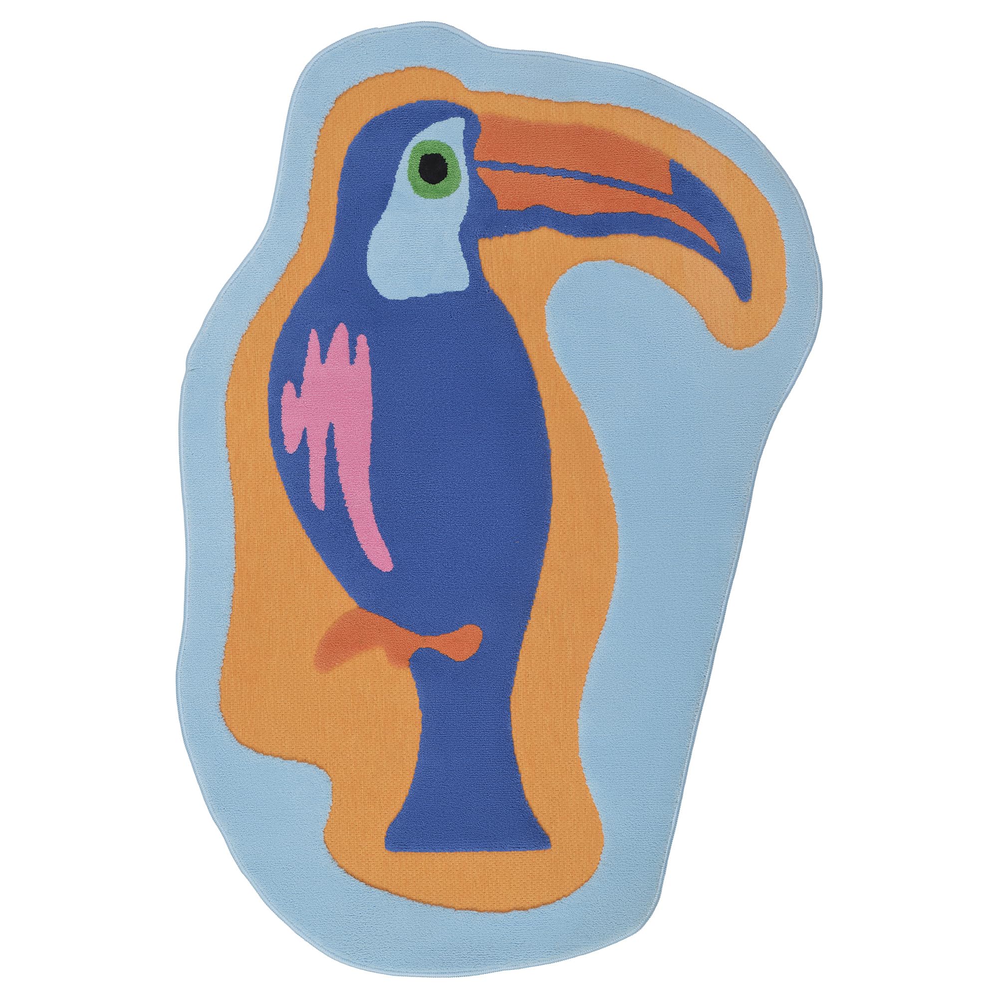 Tapis à poils ras toucan NATTHÄGER pour décorer une chambre d'enfant