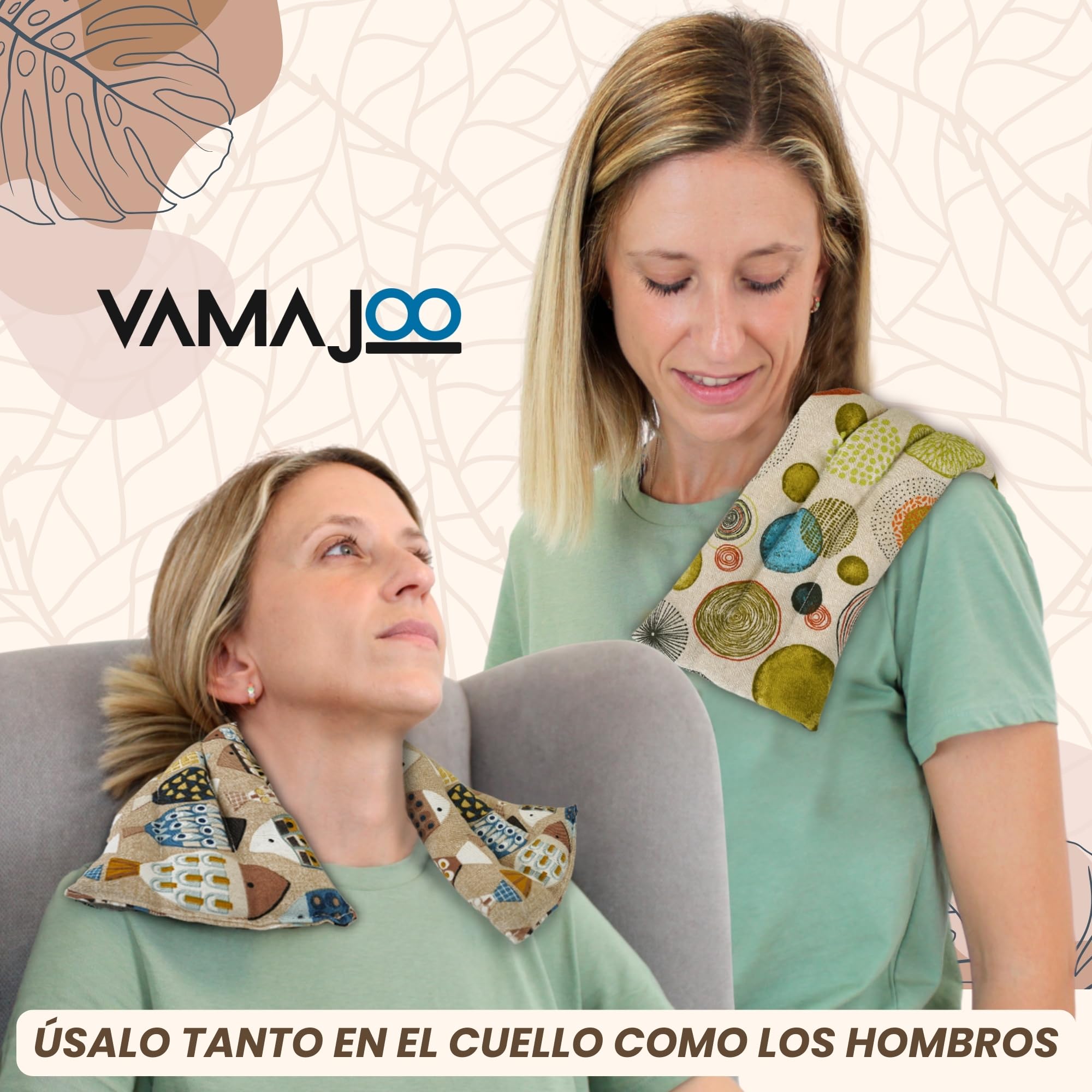 Saco Termico Semillas para Microondas - Bolsa Semillas Calor Microondas - Cojin de Semillas para Microondas - Sin Aroma - Relleno de Semillas de Mijo Ecológico - Fabricado en España 45x14cm