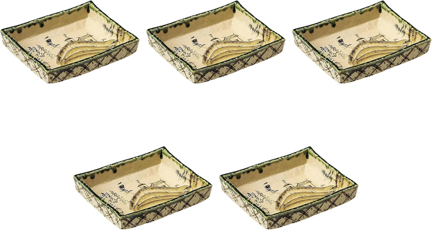 益子焼 地釉赤絵鉢 須藤武雄作