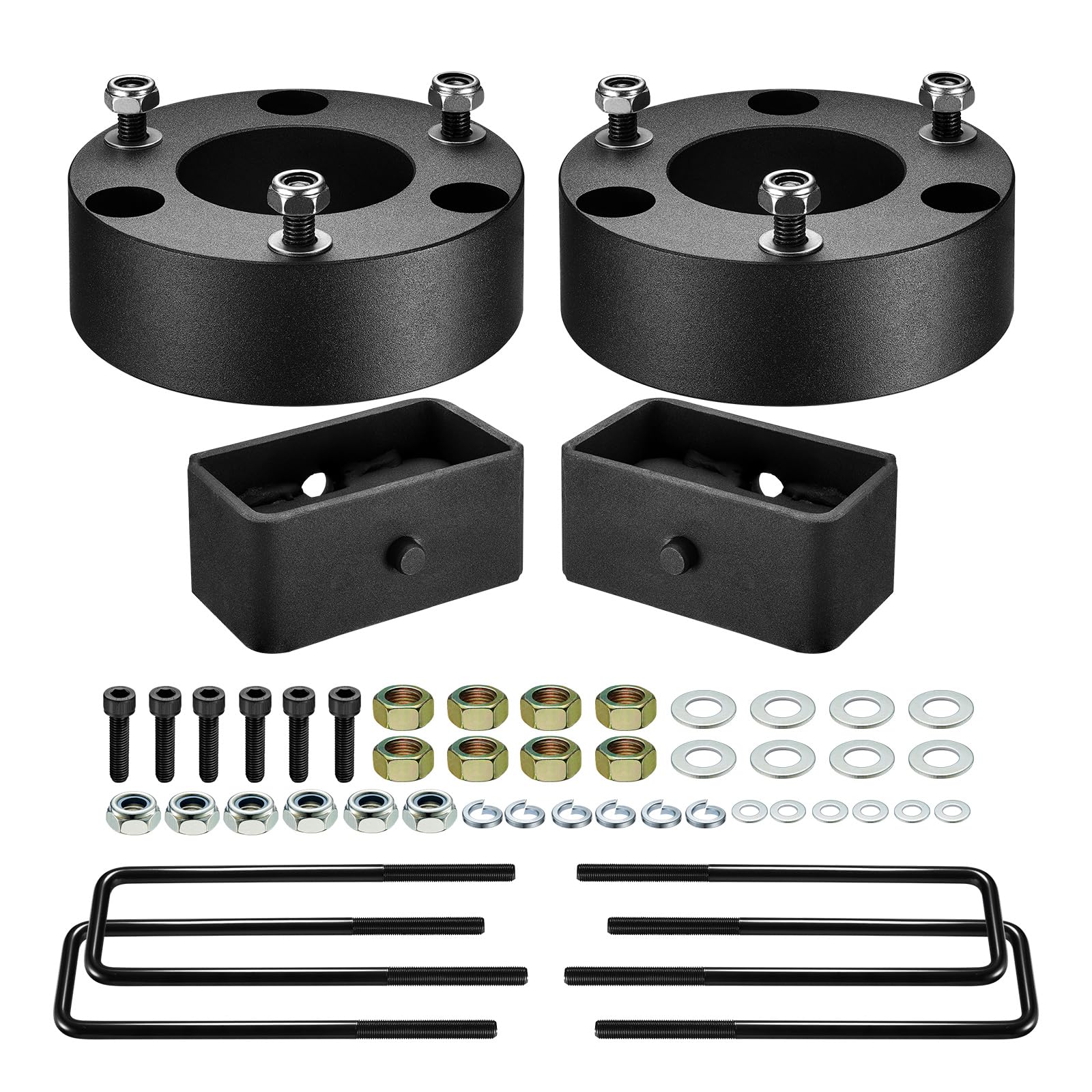 BDFHYK 3" Front and 3" Rear Leveling Lift Kits Compatible with Chevrolet Silverado 1500 Compatible with GMC Sierra 1500, Suspension Lift Kit Set for 2007-2019 Silverado 1500 2WD 4WD