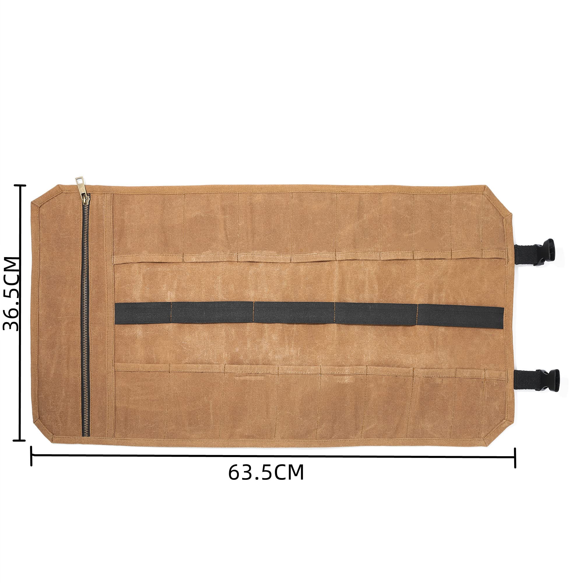 Bolsa para Herramientas, Porta Herramientas, Lona Encerada, Resistente, Organizador de Herramientas, 63,5 cm x 36,5 cm (Largo x Alto)