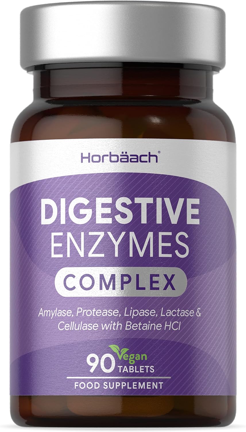 Digestive Enzyme Complex 90 Vegan Tablets Betaine Hydrochloride