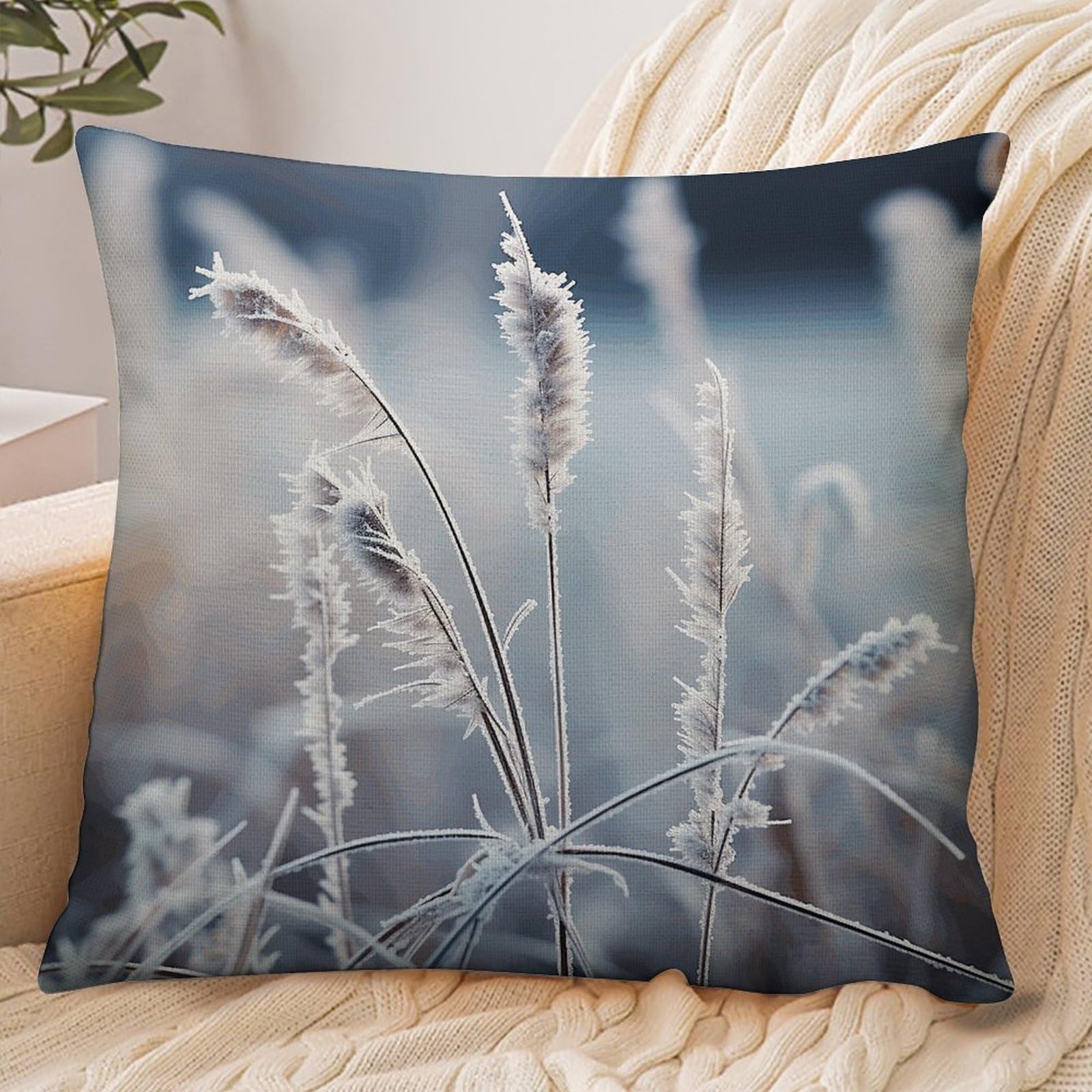 Fekiloot Style Frost Grass Pillowcase Pillow Sham Pillow Case