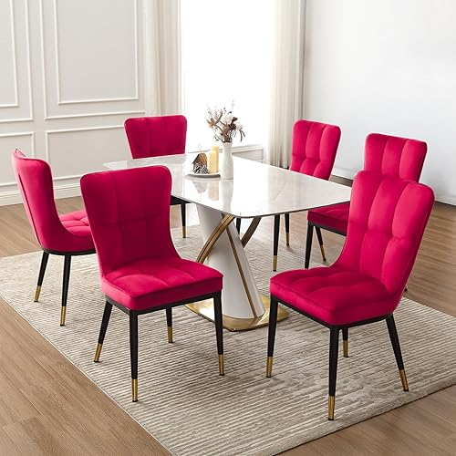 Miniatura 20 de Juego de 4 sillas de comedor modernas, cómodas sillas de comedor con asiento grueso, sillas de cocina tapizadas de piel sintética con patas de Pu