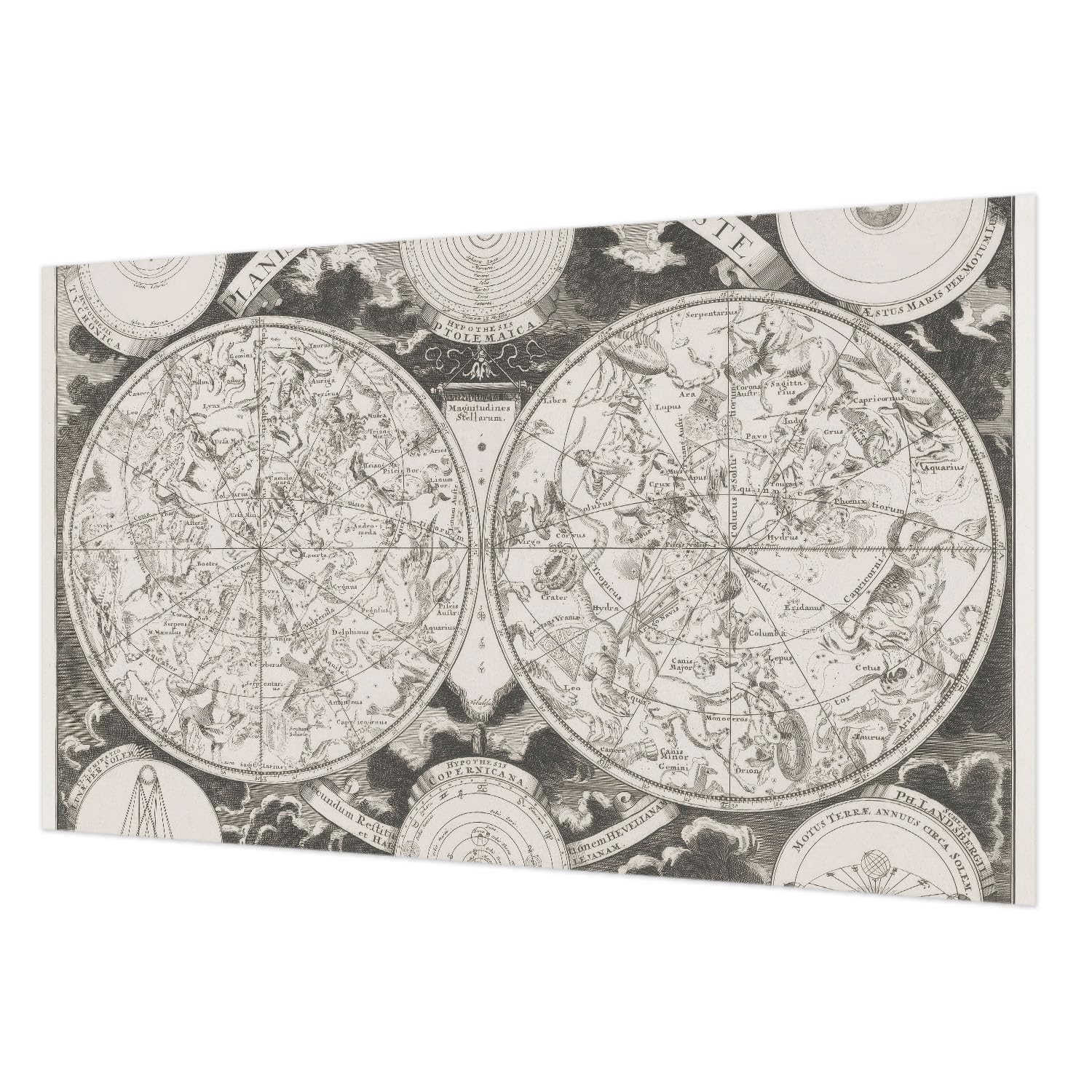 Papier peint décoration intérieure carte stellaire pour salon chaleureux
