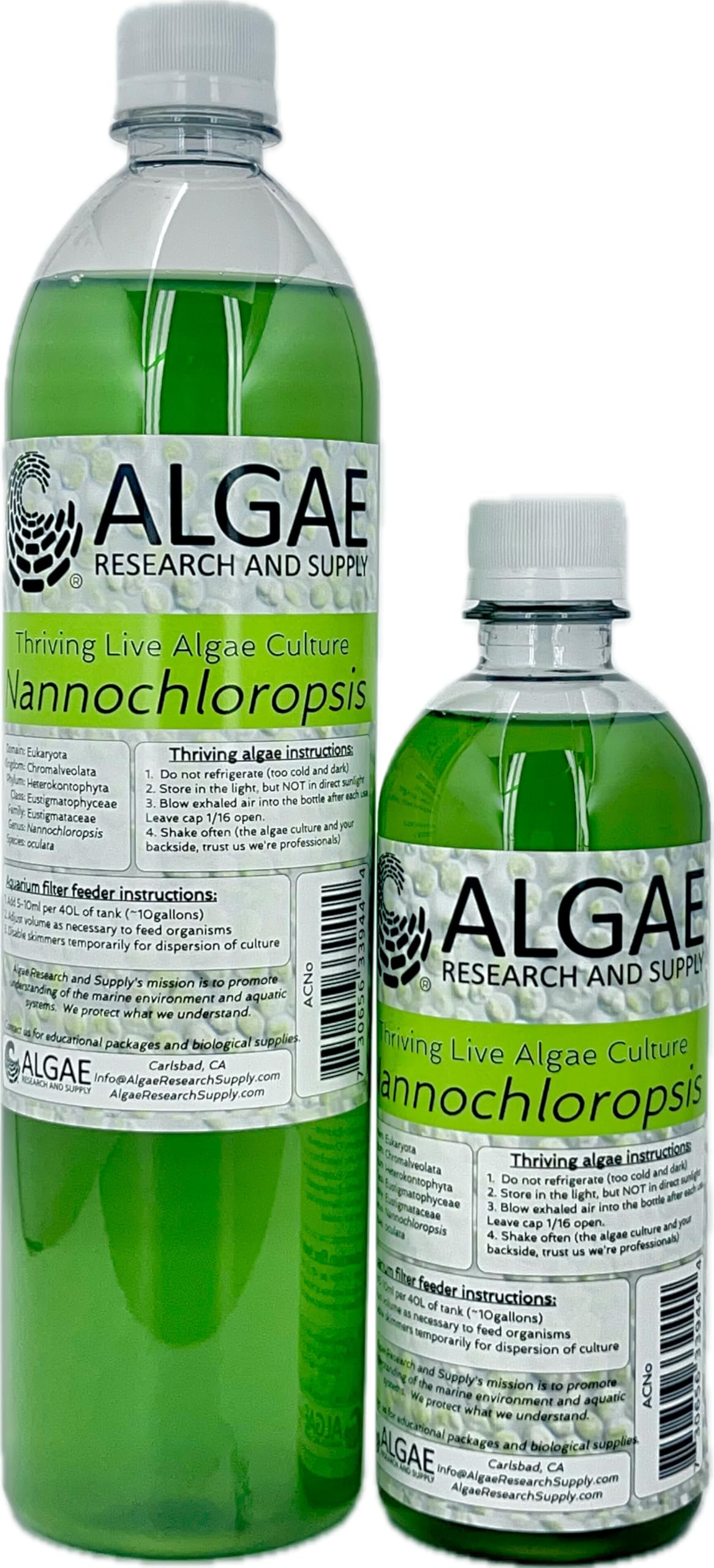 Algae Research Supply Nannochloropsis, Perfect for School Science Fairs/Projects, Experiments & Classrooms (1L)