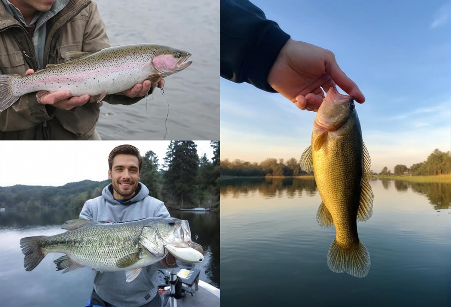 Topwater Swimbait Lures for Bass, Trout, Crappie, Pike, Walleye - Lifelike Action Freshwater Saltwater Artificial Fishing Bait with Storage Box - Image 5