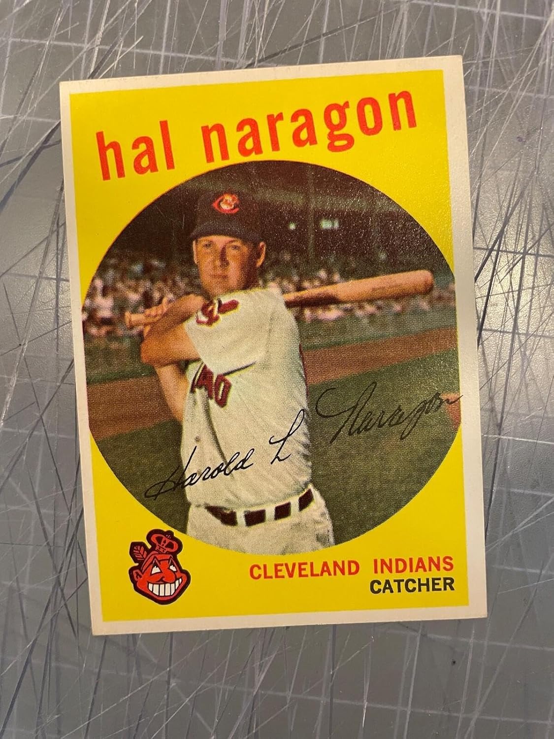 1959 Topps #376 Hal Naragon Cleveland Indians Baseball Card Nm+ - Slabbed Baseball Cards