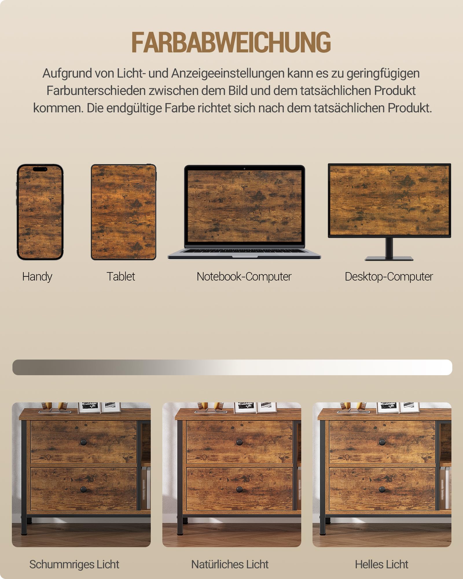Hzuaneri TV-Schrank mit 4 Schubladen, TV-Ständer für TV-Geräte unter 65 Zoll, mit 2 offenen Fächern, 40 x 147 x 50 cm, Fernsehschrank für Wohnzimmer, Schlafzimmer, Vintagebraun-Schwarz TV16801B