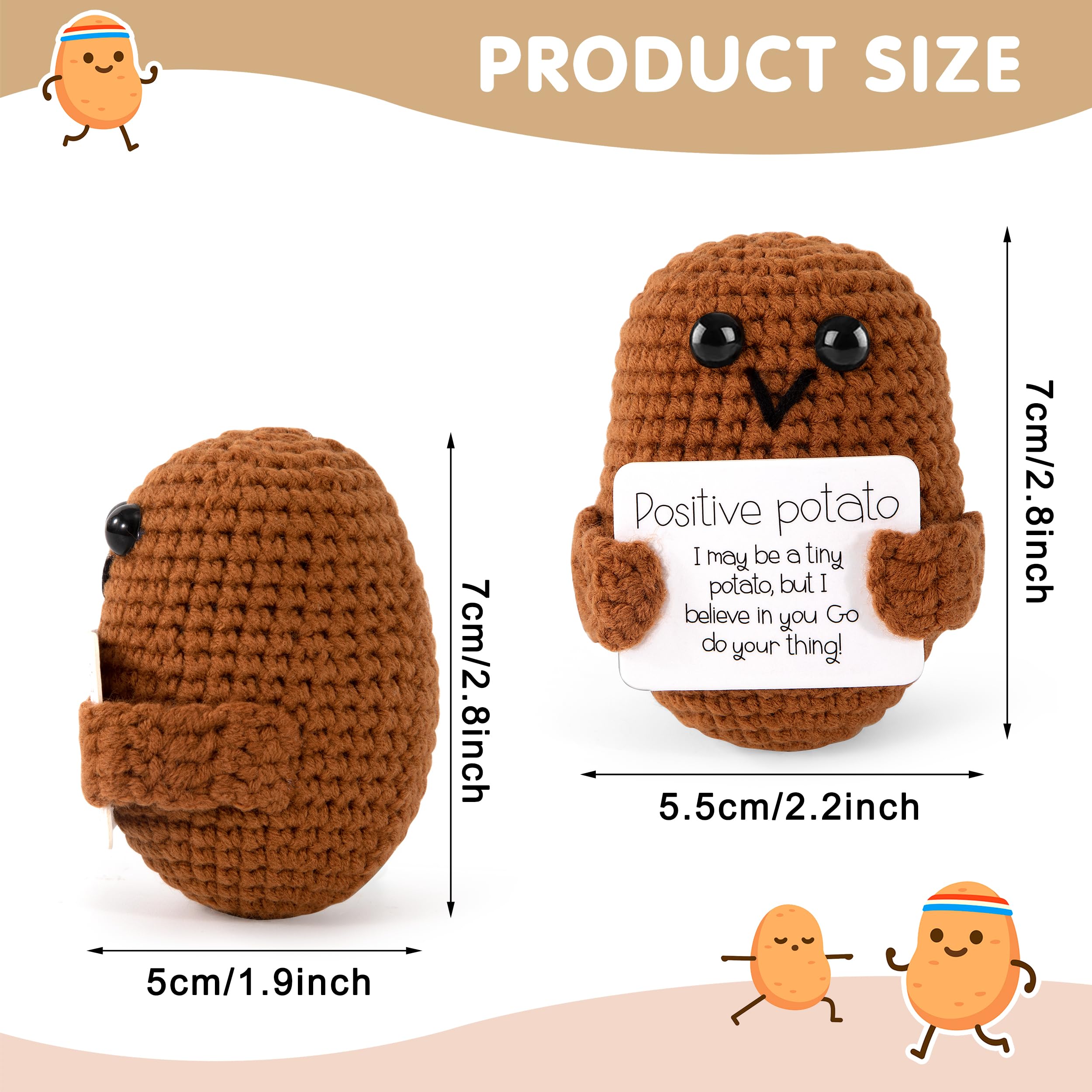 Patata Positive Poupée Pomme De Terre En Laine Tricotée - Cadeau