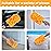 Zubebe 6 Pcs Duster Refill Reusable Fleece Duster Refills Feather Flat Dusters Multi Surface Washable Cleaning Pads Tools for Home, Blinds, Car, Pet, Furniture, Fans (Orange)