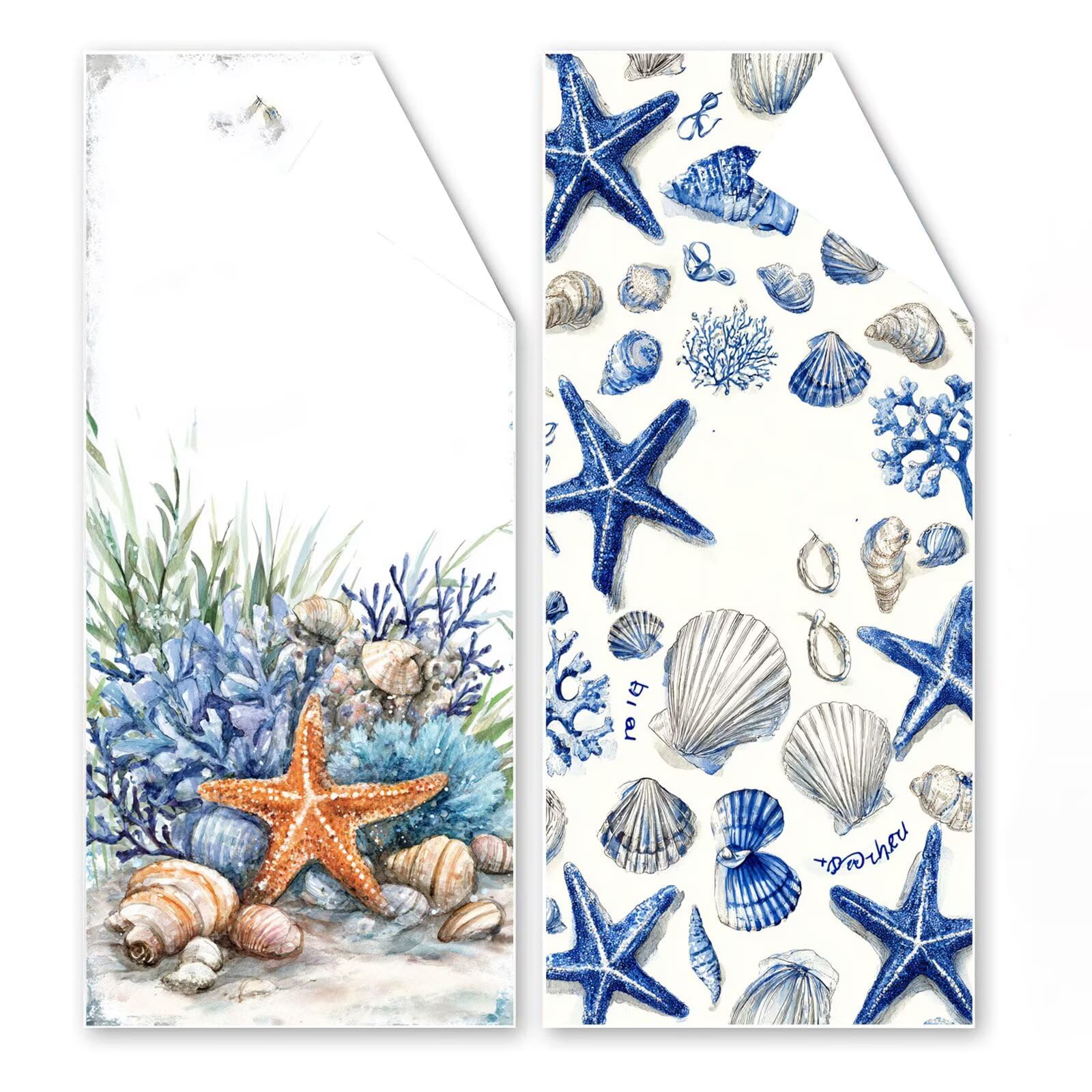 Telo Mare Microfibra 90x180 cm Telo Mare Grande, Asciugamano Palestra Assorbente Asciugatura Rapida, Asciugamano Mare Antisabbi Stuoia Spiaggia per Piscina, Viaggio - Semplice Stella Marina G1-1132