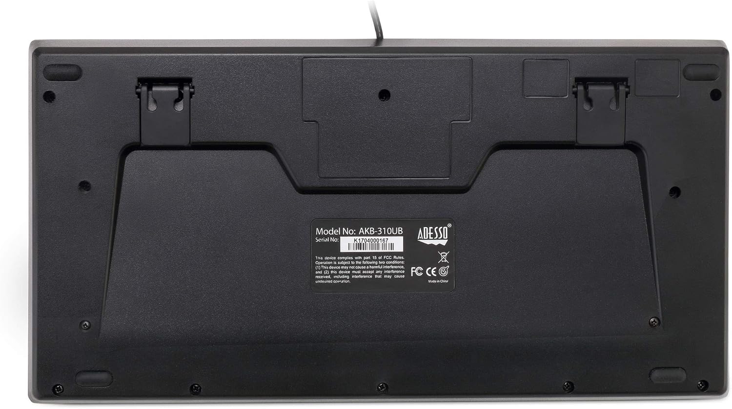 Diagram of the AKB-310UB keyboard layout with labeled components