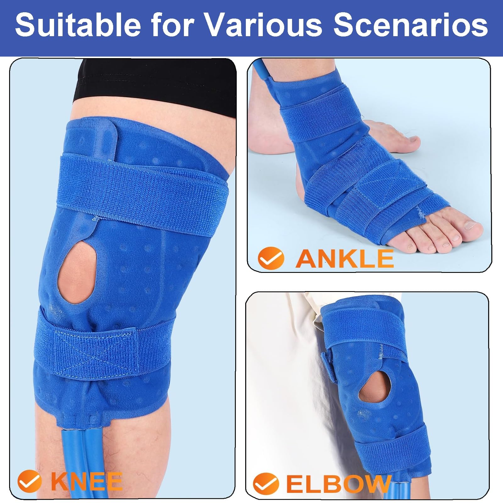 Máquina de Terapia de frío, máquina de Terapia de Hielo programable, Paquete frío de crioterapia Continua posoperatoria, Almohadilla Universal for Rodilla, Tobillo, Brazo, Espalda y Pierna