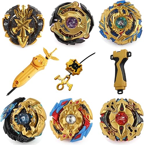 Bey Battling Burst Blade God Evolution - Lanzador de espadas 4D de alto rendimiento, lanzador Ripcord LR (giro izquierdo y derecho) Estater y agarre