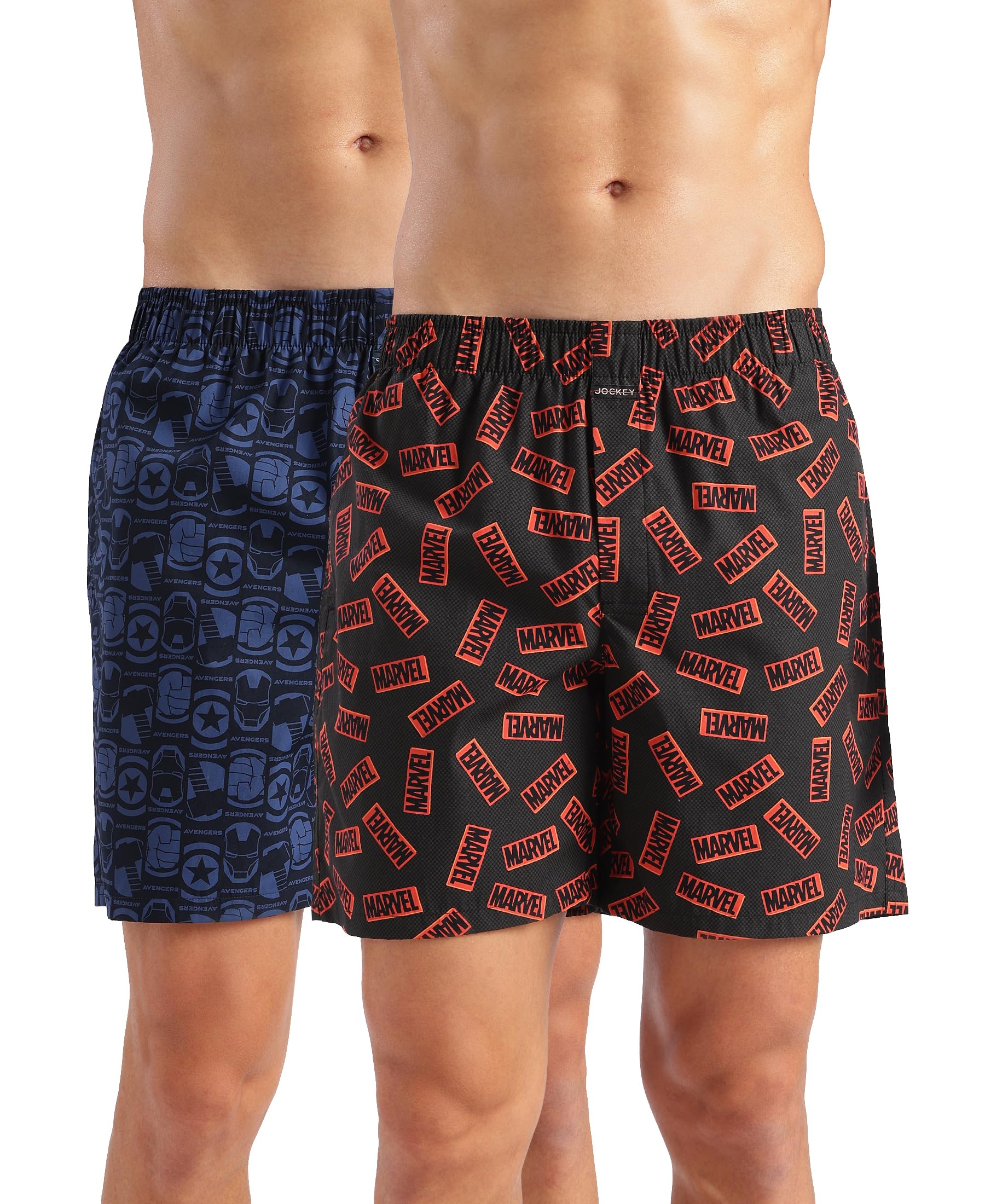 M101 Men Marvel Avengers Super Combed Mercerized Cotton Woven Printed Boxer Shorts with Side Pockets_(Pack of 2)-image-29