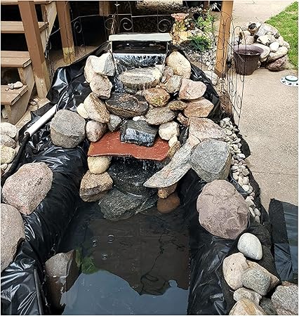 Image Fish Pond Impermeable Membrane HDPE Pond Liner Flexible Pre-Cut Black Pond Liner for Koi Ponds, 2×3m 1.5×3m Streams Fountains and Water Gardens Fish Safe Ideal for S(Size:2x10M(6.6x32.8ft),Color:20S) Image Fish Pond Impermeable Membrane HDPE Pond Liner Flexible Pre-Cut Black Pond Liner for Koi Ponds, 2×3m 1.5×3m Streams Fountains and Water Gardens Fish Safe Ideal for S(Size:2x10M(6.6x32.8ft),Color:20S)