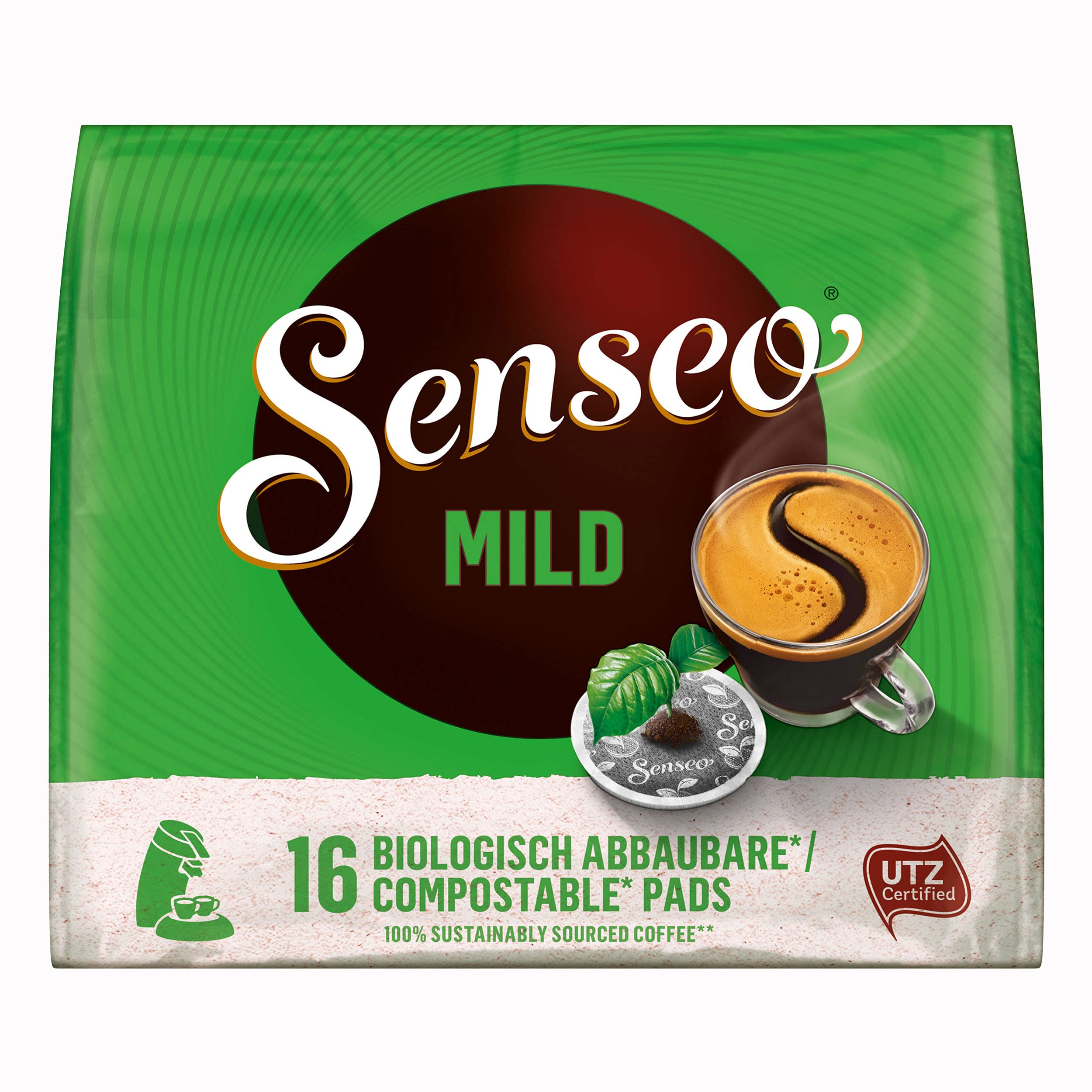 Senseo Mild, Nuevo Diseño, Paquete de 6, 6 x 16 Monodosis