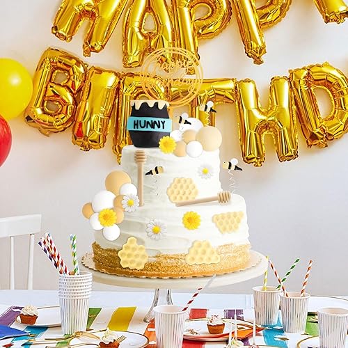 Miniatura 252 de Hooqict 26 piezas de decoraciones de pasteles de los años 80 y 90, decoraciones retro de los años 80 de hip hop con bolas de purpurina para cupcakes