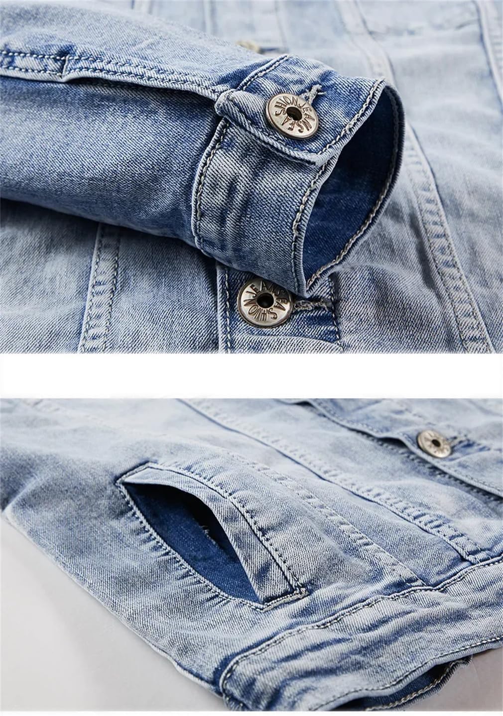 Men's Two Piece Jeans Sets Men's Slim Denim Suit Two-Piece Spring Denim Jacket Jeans Sets