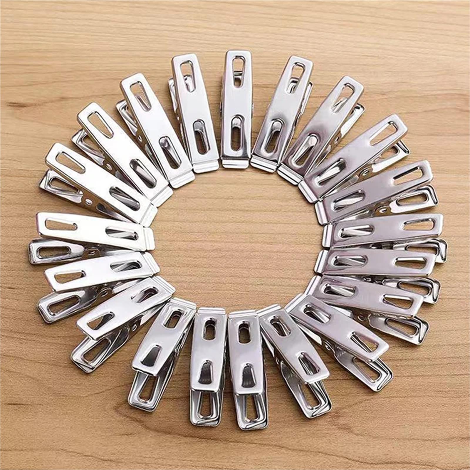 200 pezzi di mollette for bucato in acciaio inossidabile, clip for lavaggio, tenuta for indumenti domestici, antivento, spilli for appendere, metalliche, morsetti Per Stendibiancheria Vestiti