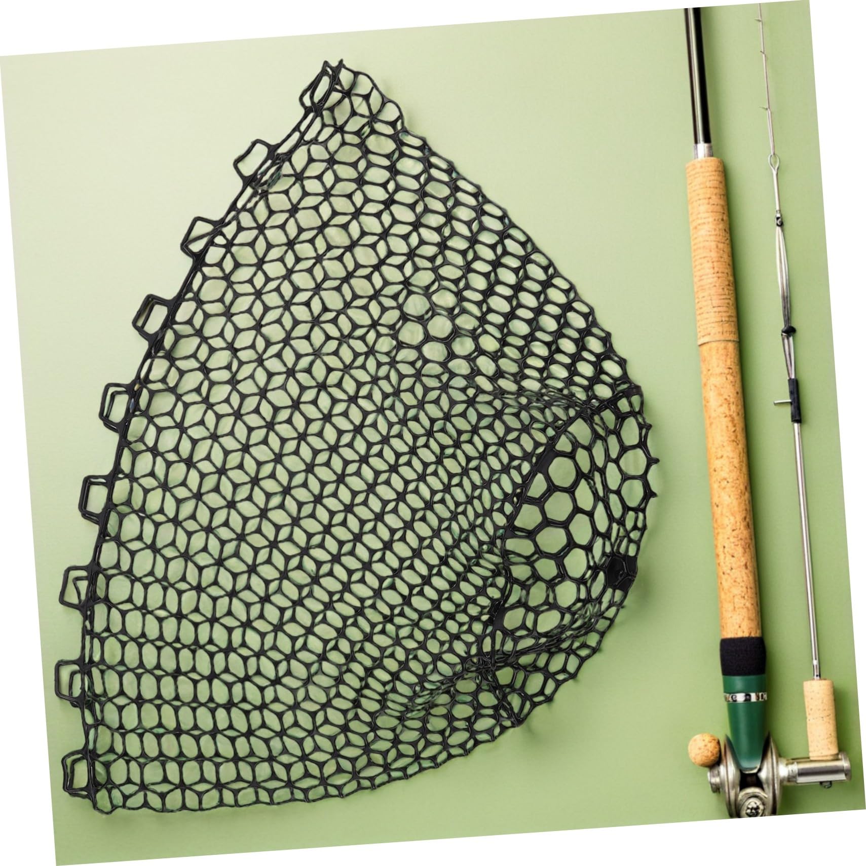 Pesca Plegable con Malla de de Repuesto para Captura Segura de Peces Ligera Drenaje Rápido para Actividades de Pesca
