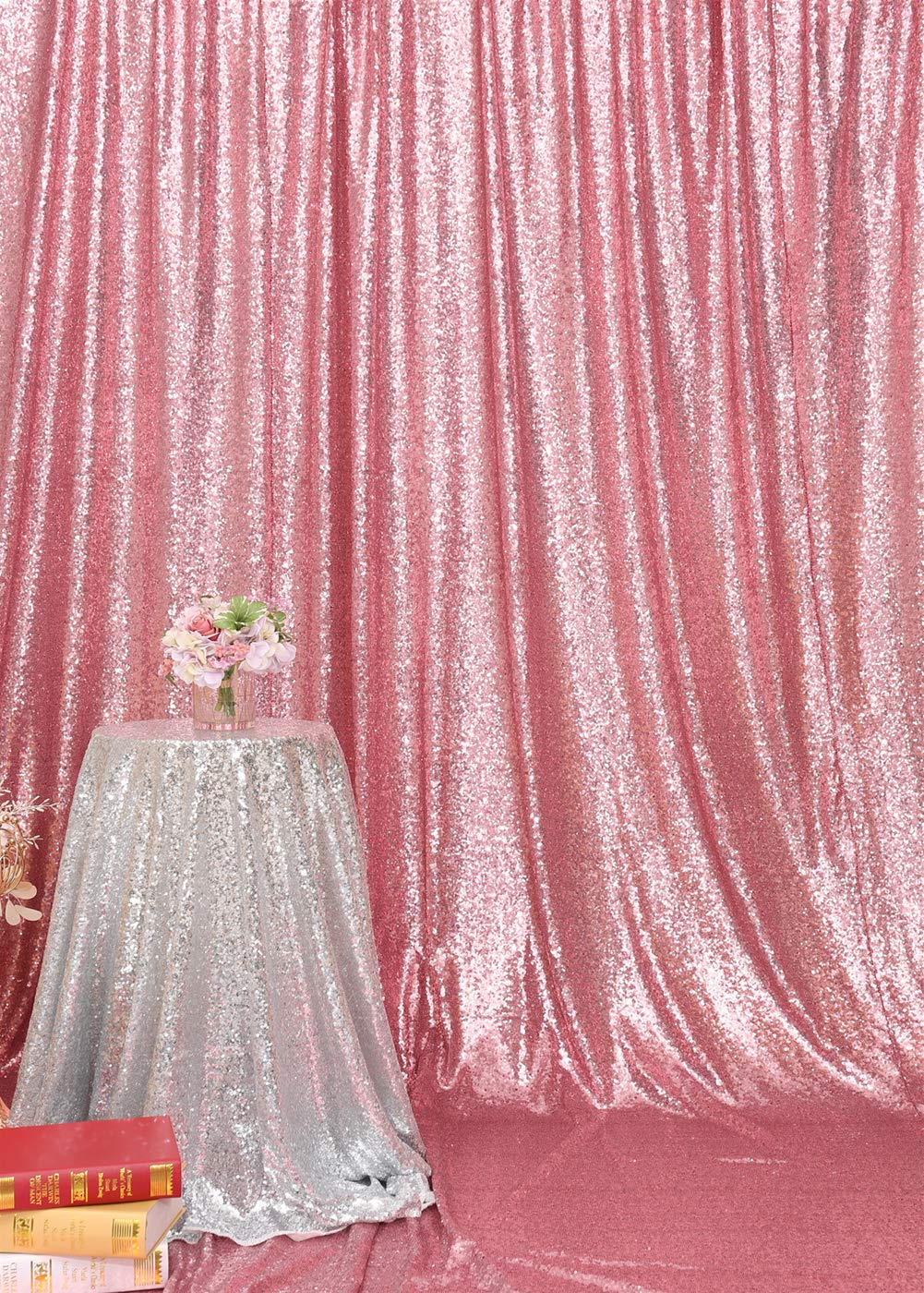 Sequin Backdrop 183x243cm Iridescent Shinny Sequin Photography Backdrop Party Prom Wedding Youtobe Banquet Photo Background (6x8 feet) — view 140