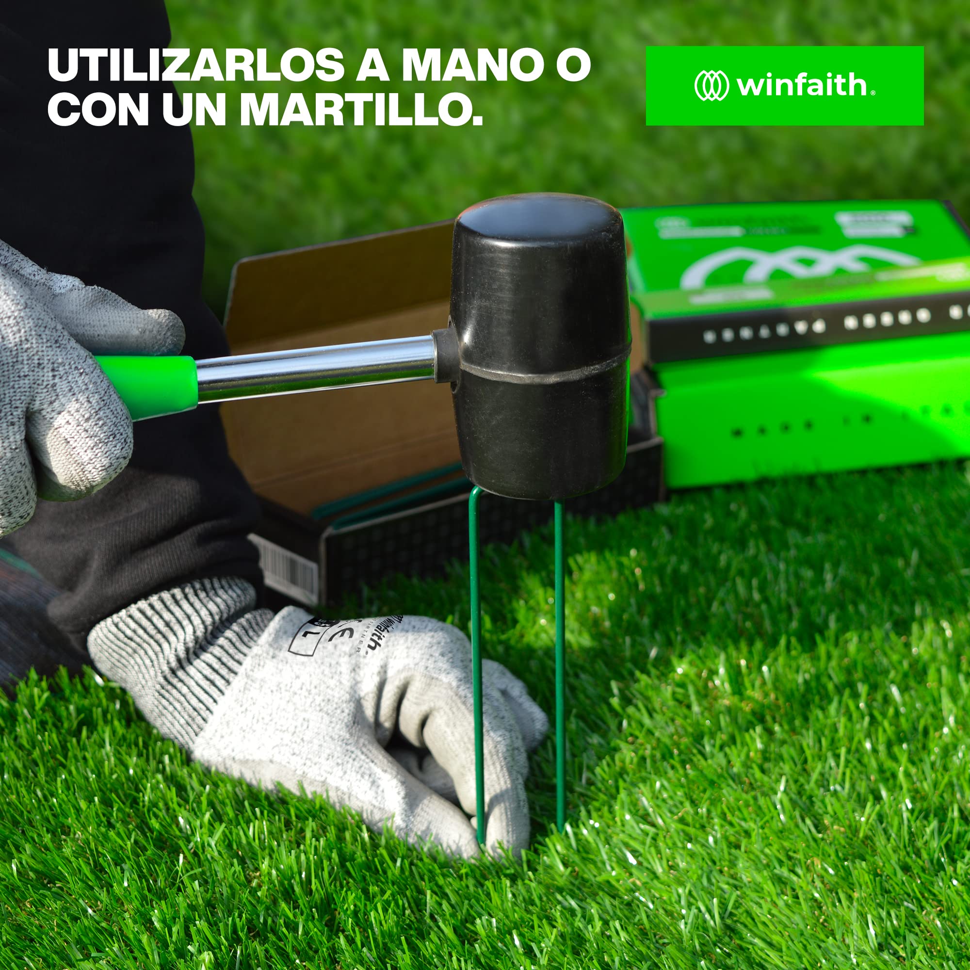 1000 Grapas Malla Antihierbas en Acero Galvanizado a Prueba de Oxido, Grapas Cesped Artificial para Jardín, Huerto, Invernadero, para Terrenos Blandos (Medidas mm H150 x L30 x D3)