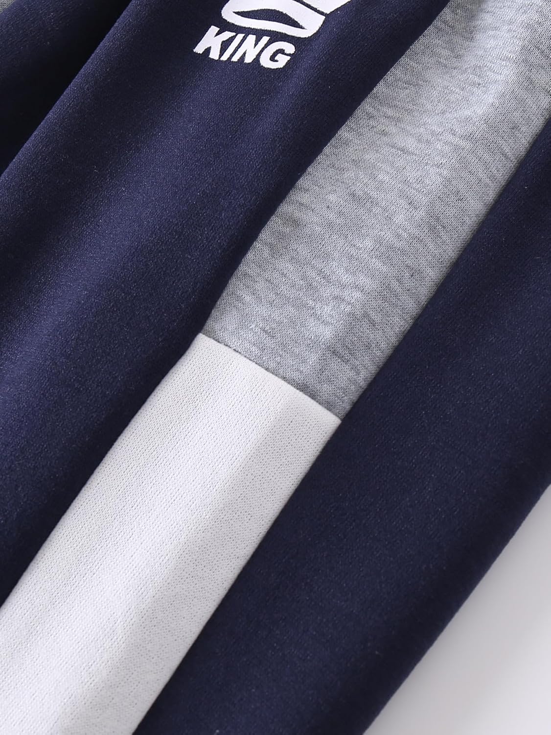 JOLYSHILD Boy's 2 Piece Outfits Long Sleeve Hooded Pullover Colorblock Tops and Sweat Pants Fall Winter Set 3-14Y - Image 6