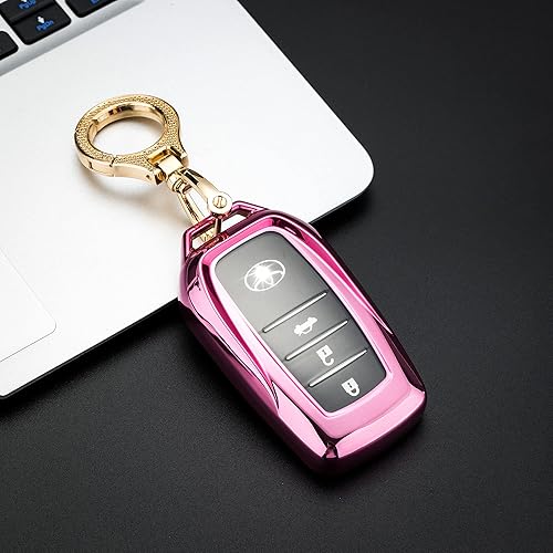 Miniatura 3 de linwei Compatible con Toyota Venza Land Cruiser Rav4 Prime Fortuner Alphard - Funda para llavero de automóvil de TPU para mujereshombres, para llave