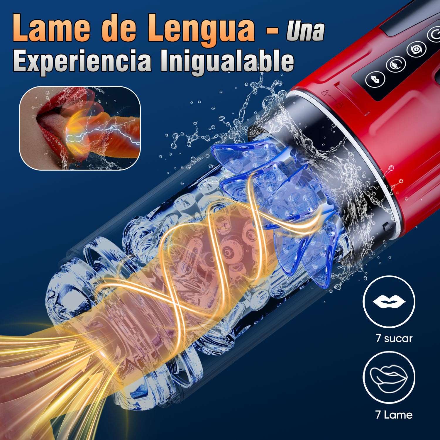 Masturbatore Uomo con Manicotto Extra, APP Sexytoysys Uomo con 9 Modalità Telescopica Rotazione Suzione Vibrazione, Pompa per Pene con Ingrandimento in 12 Secondi, Impermeabile per idromassaggio