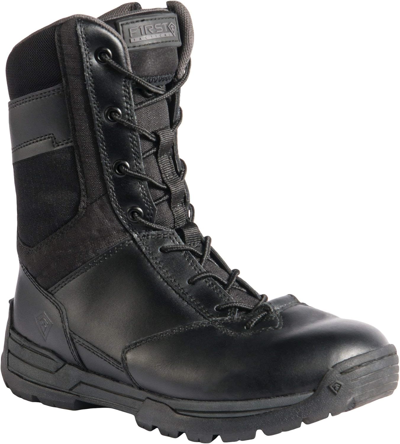 First Tactical Women's 8" Side Zip Duty Boot, Black, Size 9