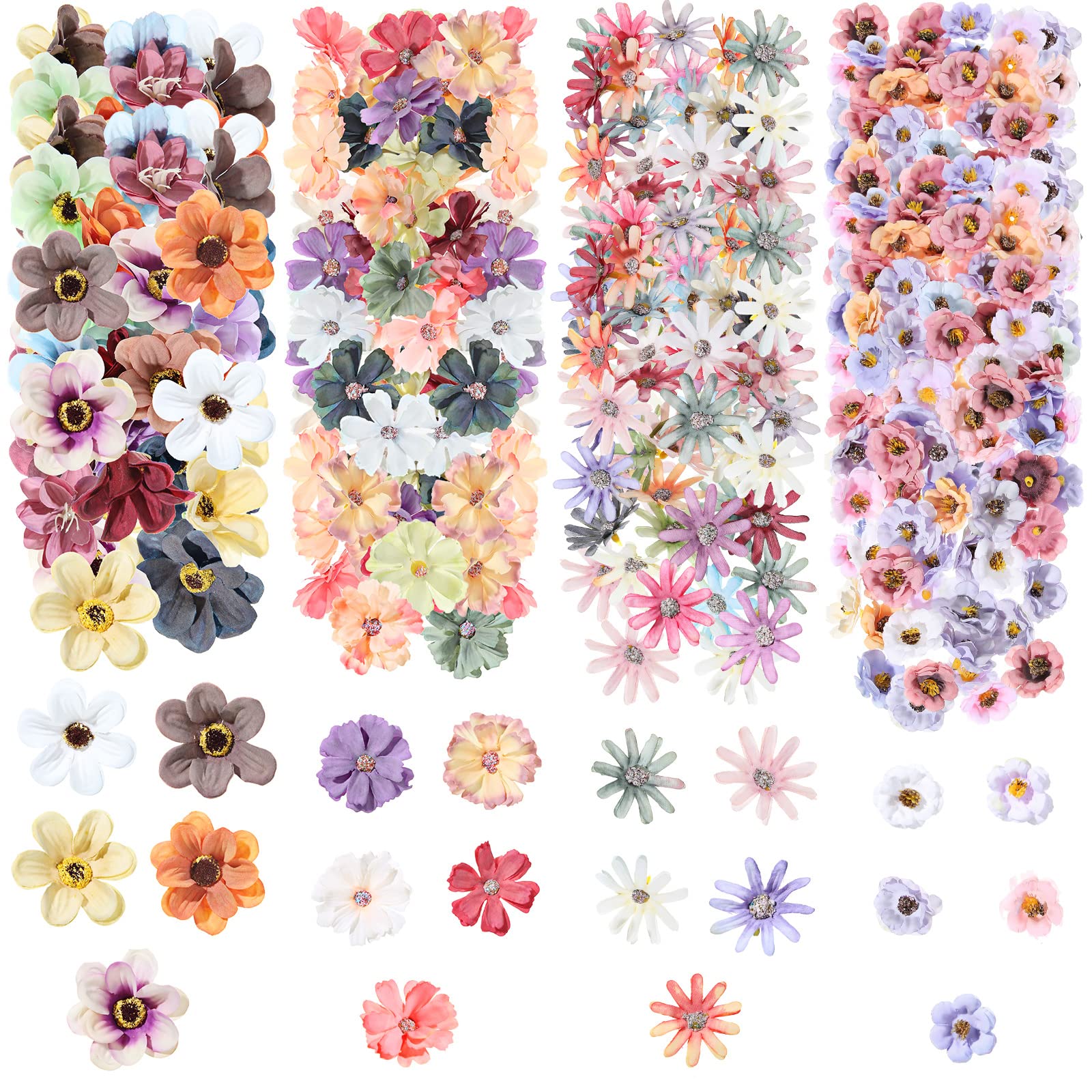 Photo 1 of Cindeer 217 Pcs Artificial Flowers Assorted Colors