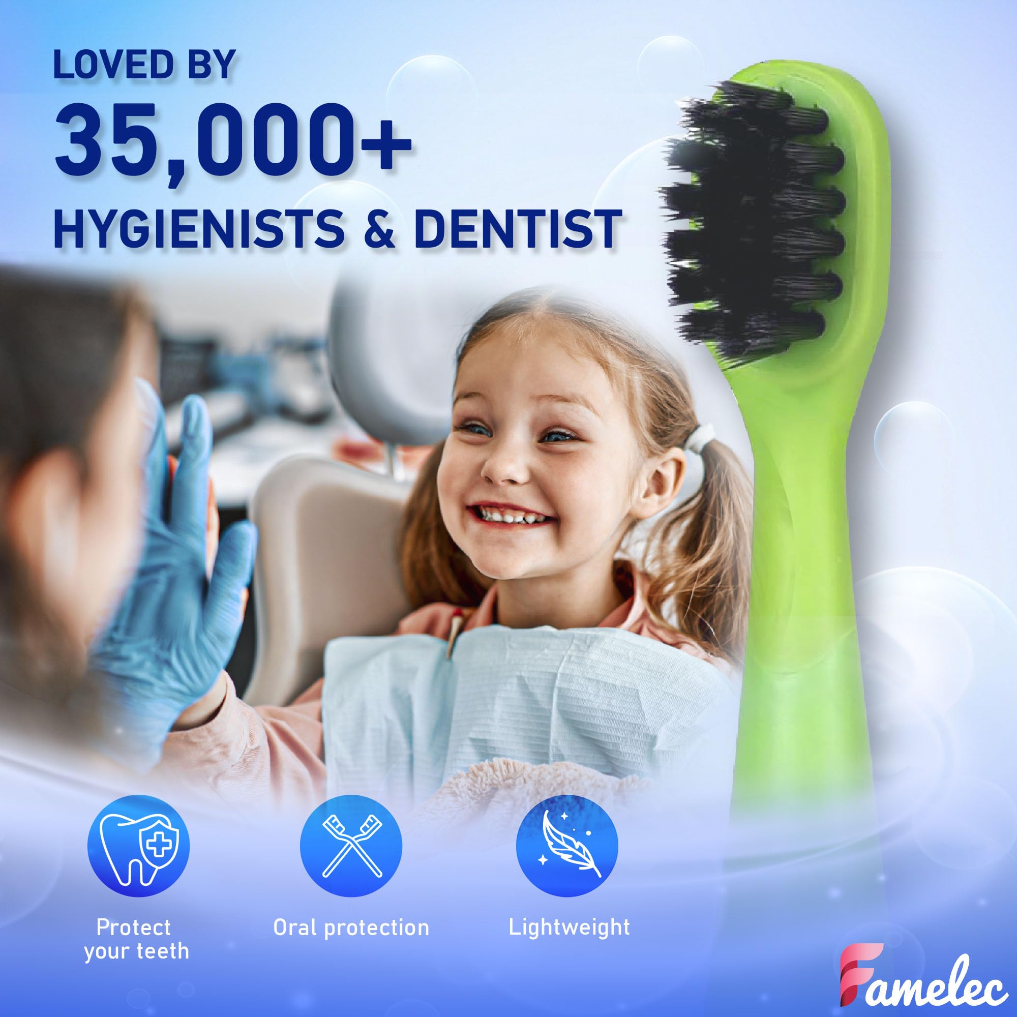 10 cabezales de cepillo de dientes para niños, apto para cepillo de dientes eléctrico Burst Kids, cerdas ultra suaves para una limpieza profunda, perfecto para cabezales de cepillo de dientes