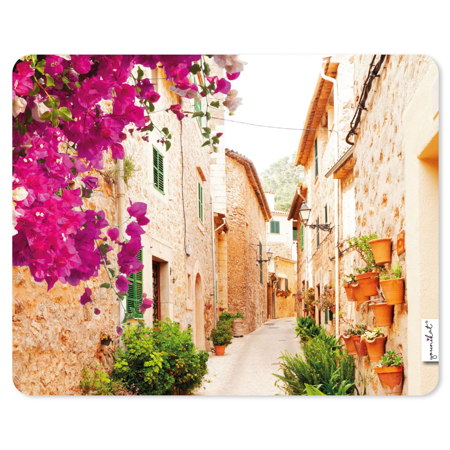 younikat Mauspad mit Mallorca Motiv I 24 x 19 cm I Mousepad in Standard-Größe I rutschfest I Gasse I dv1529