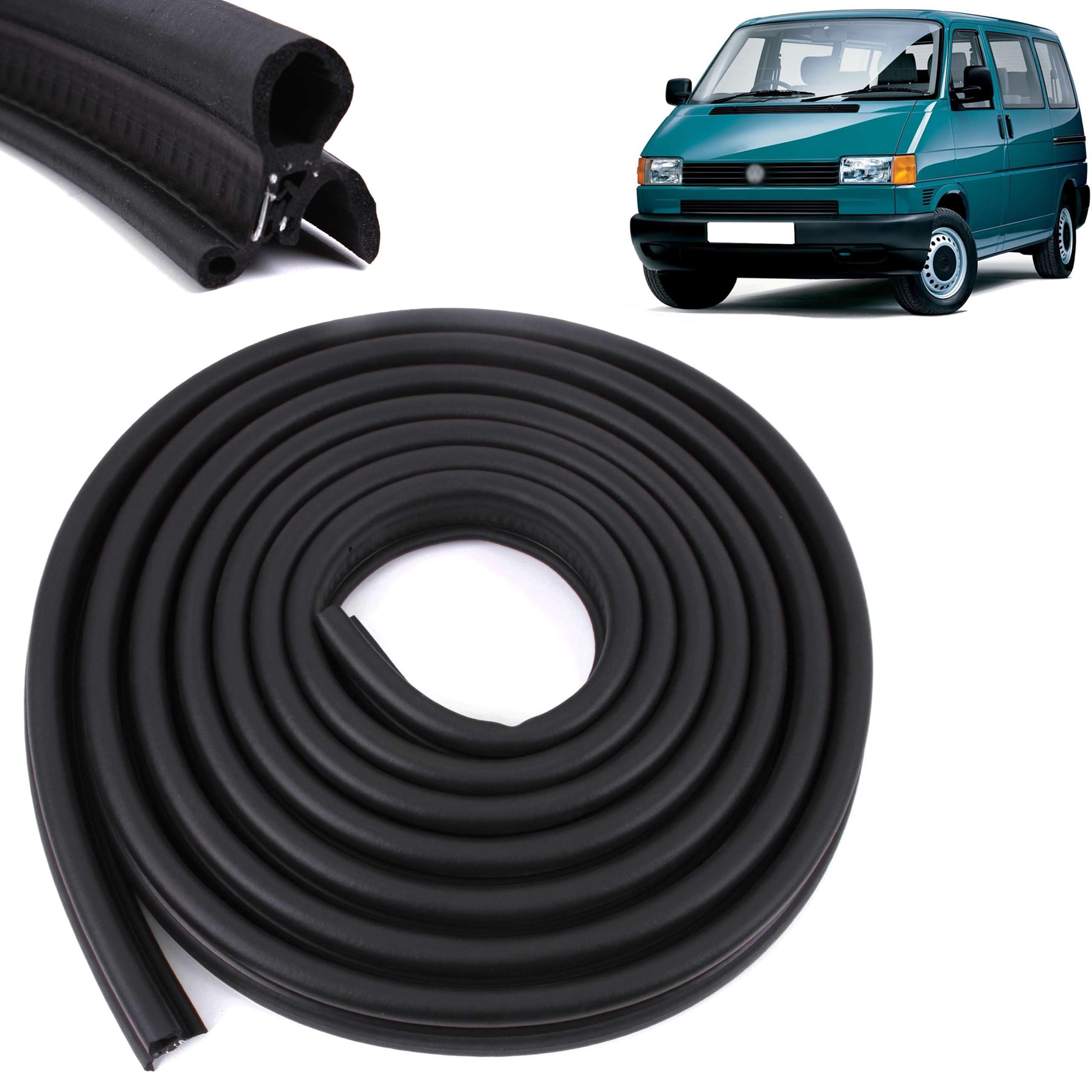 Rear Tailgate Boot Lid Rubber Seal (for Lift-Up Door Models Only), Body Mounted Weatherstrip, Stops Leaks & Wind Noise, for Campervan Conversion, Fits T4, Caravelle, California 1990-2003, 721827705B