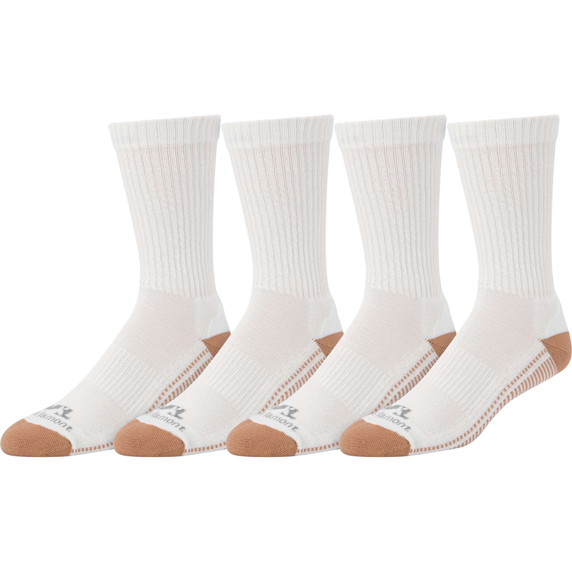 Wells Lamont Chaussettes de travail rembourrées confortables et durables pour homme Longueur ras du cou ou cheville