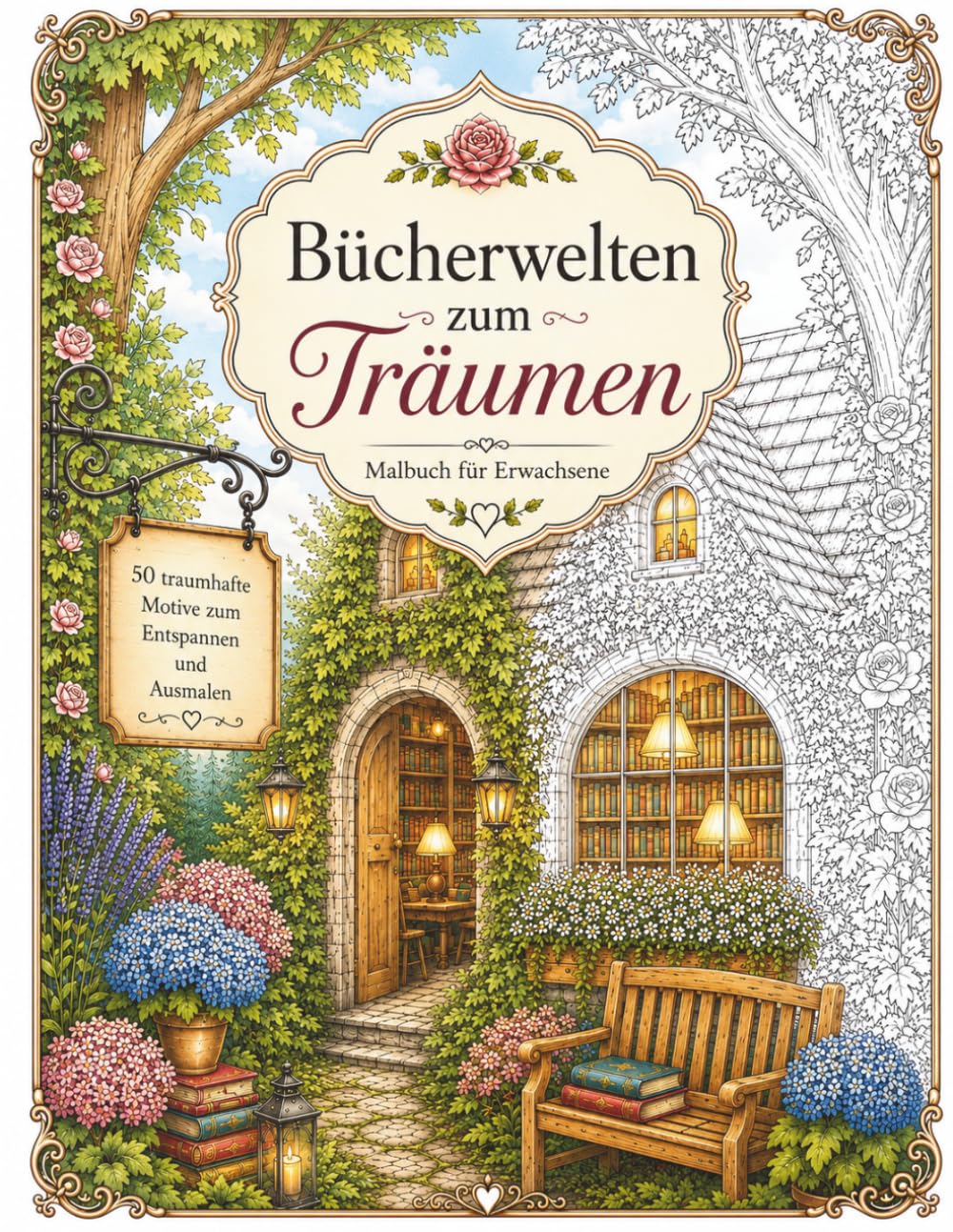 Bücherwelten zum Träumen: Malbuch für Erwachsene mit gemütlichen Buchhandlungen, historischen Bibliotheken und zauberhaften Leseorten (Die Kunst der ... zum Entspannen, Abschalten und Genießen)