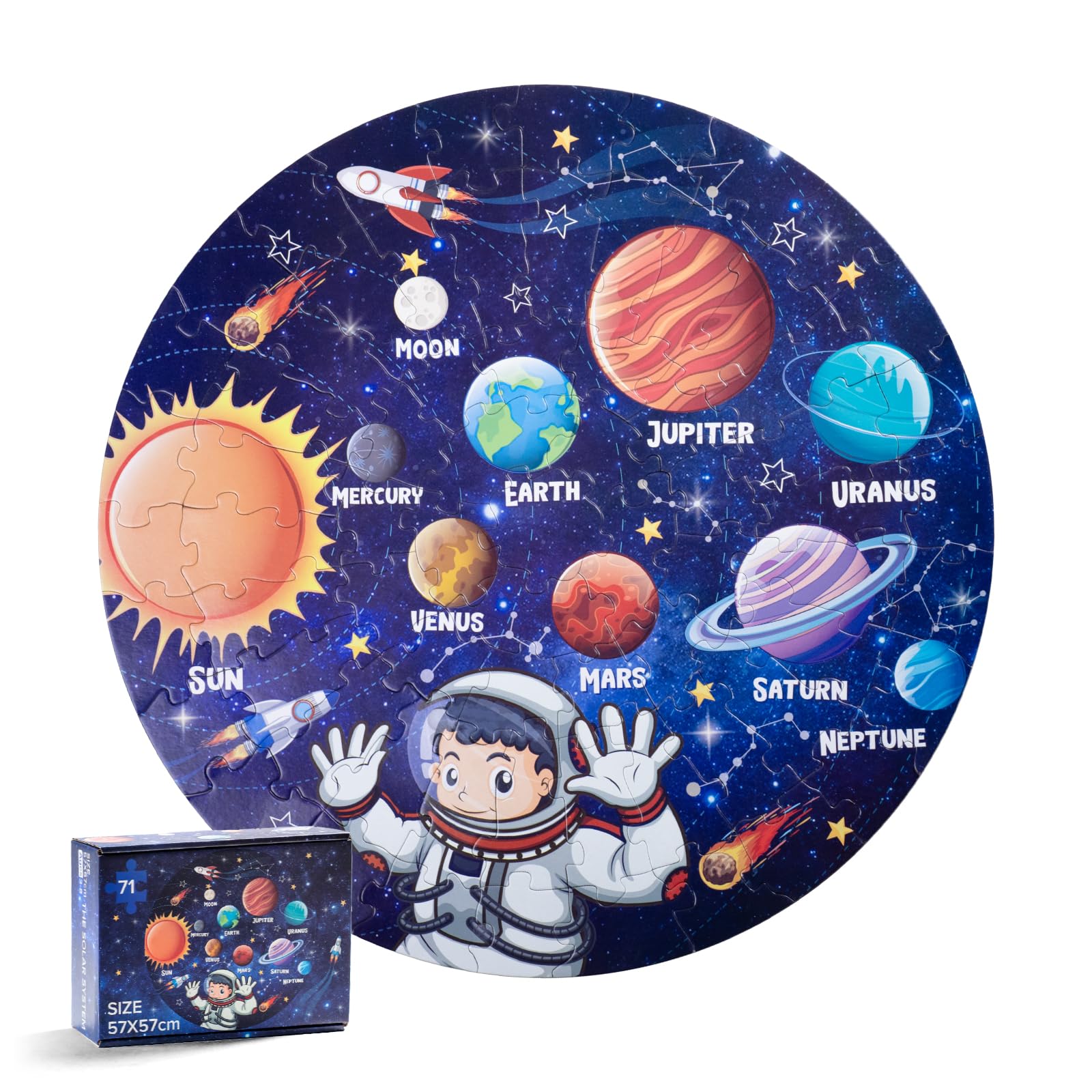 Planet Jigsaw Puzzles, 3-8 Year Olds Boys Girls Space Toys