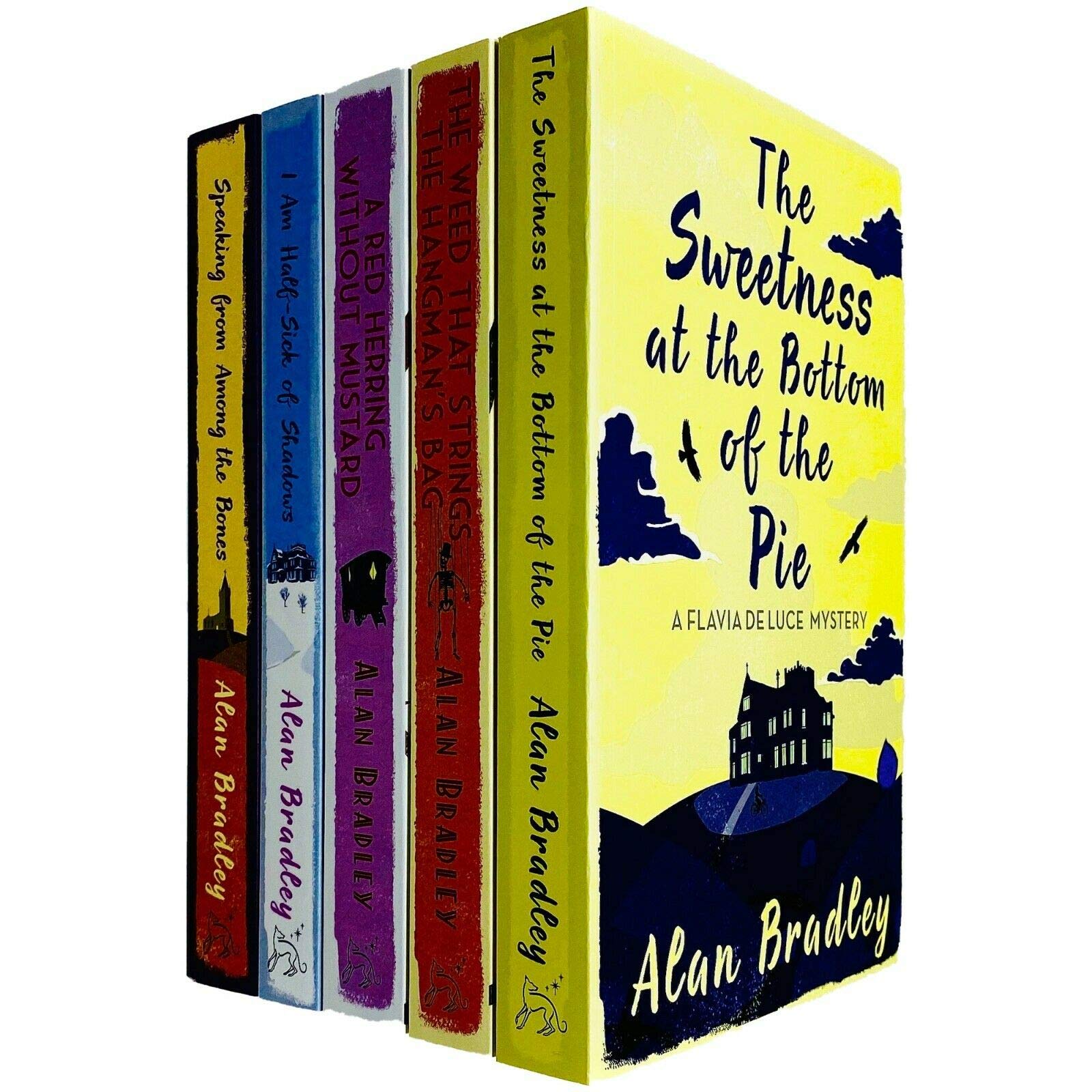 Flavia de Luce Mystery Series Books 1 - 5 Collection Set by Alan Bradley (Sweetness at the Bottom of the Pie, Weed That Strings the Hangman's Bag, A Red Herring Without Mustard & MORE!)