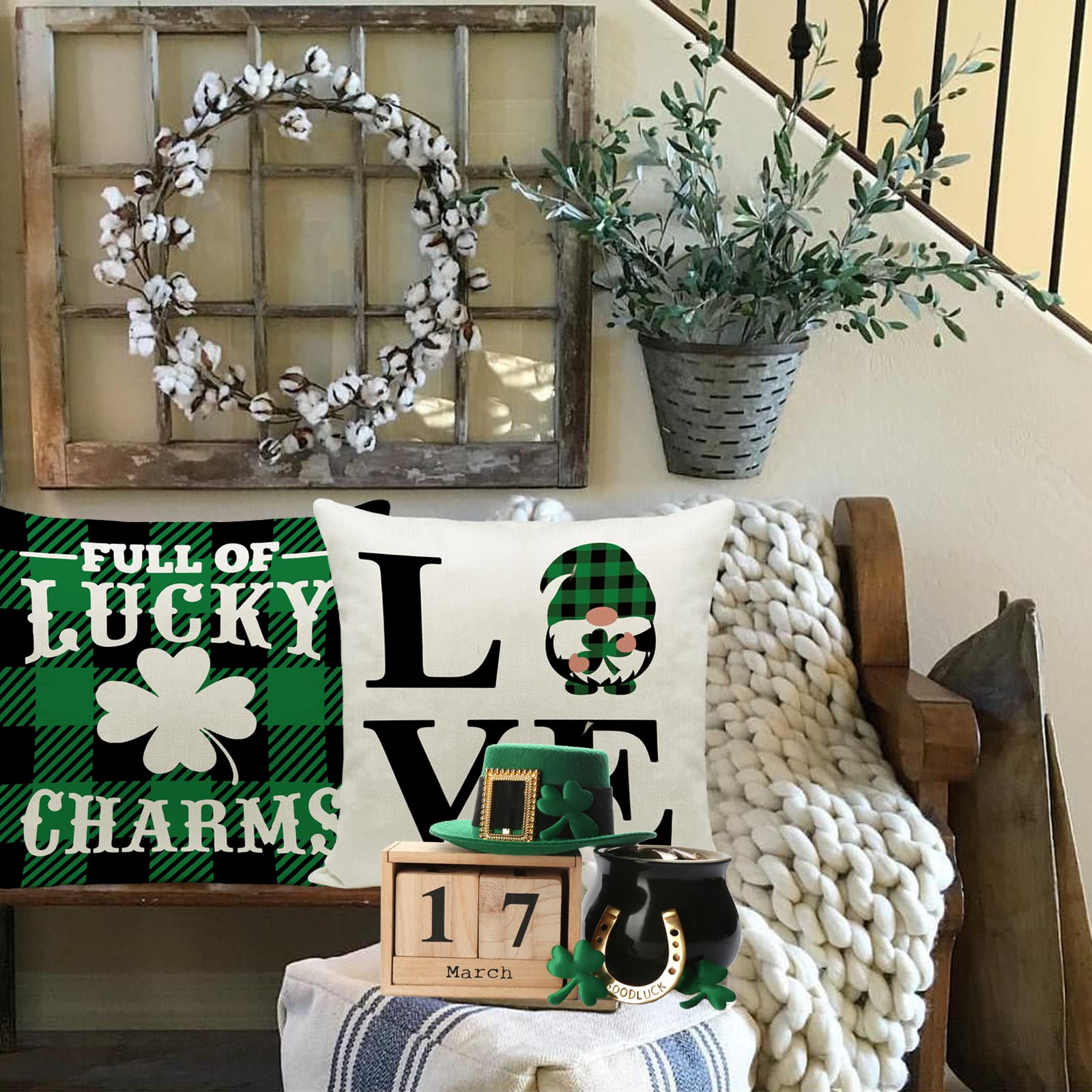 DFXSZ Fundas De Almohada Del Día De San Patricio De 16 X 16