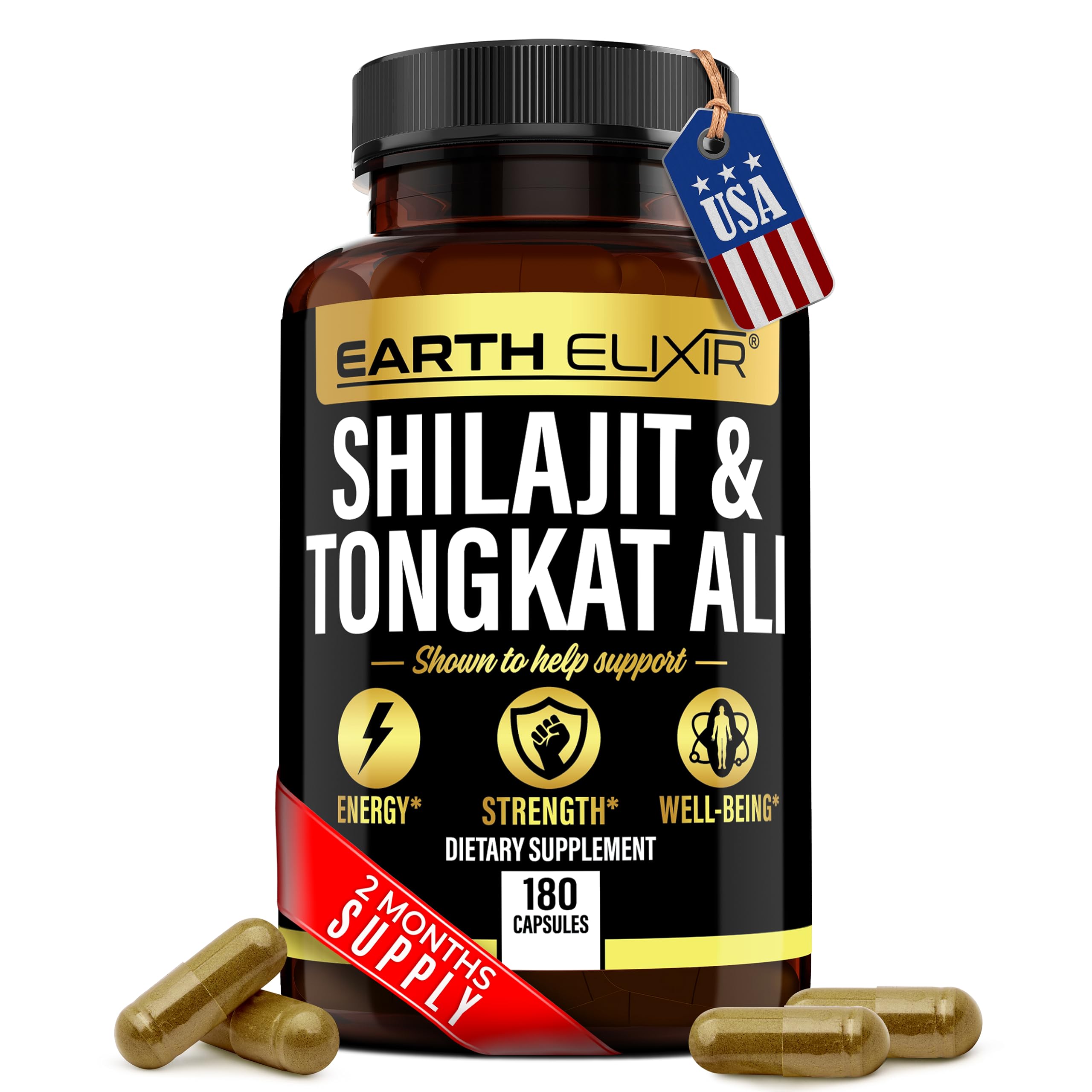 Buy Earth Elixir 1000mg & Tongkat Ali 400mg (180 s) Made in USA