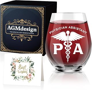 AGMDESIGN Funny Two Sided Good Day Bad Day Don't Even Ask PA Physician Assistant Wine Glass, Gift for Doctor, Medicine, Assistant, Physician, Nurse, Students, Graduation Gifts for Men Women