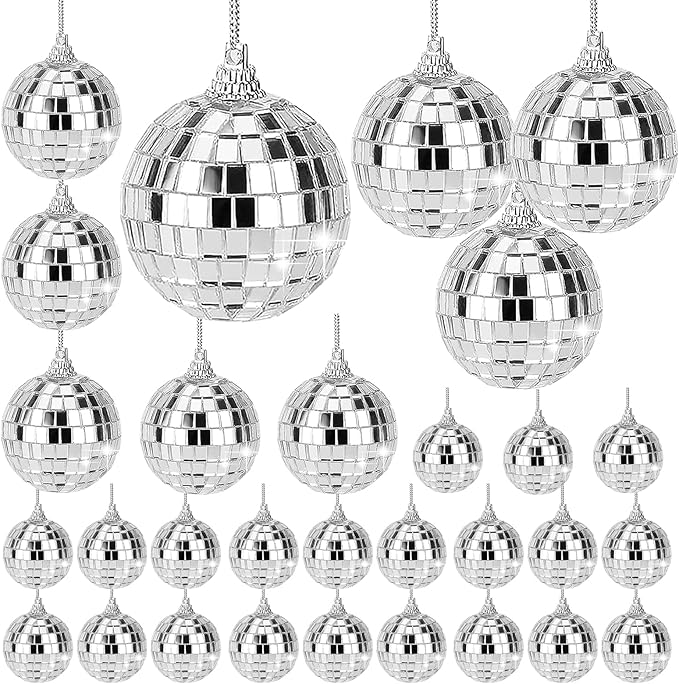 Mirror Disco Balls Set Mini Disco Party Decoration Hanging Mirror