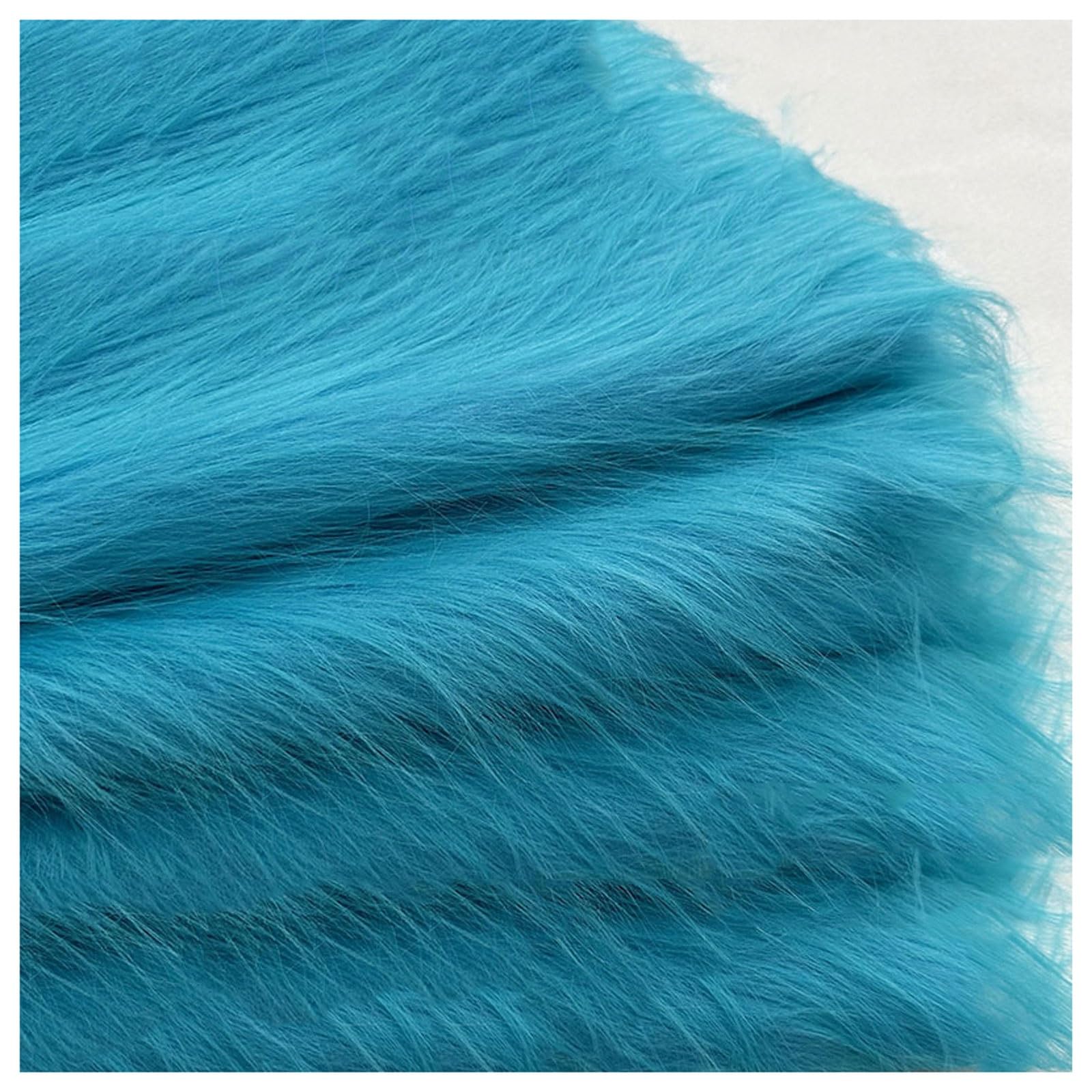 Shaggy Faux Fur Fabric 68 Colors Soft Plush12cm Long Pile Fake Fur Materials Craft Fabric, for Christmas Ornaments, Fursuit, Cosplay, Costume, Gnome Beards, Craft Supply, 50x180cm (Color : Blue 4) โ image 1
